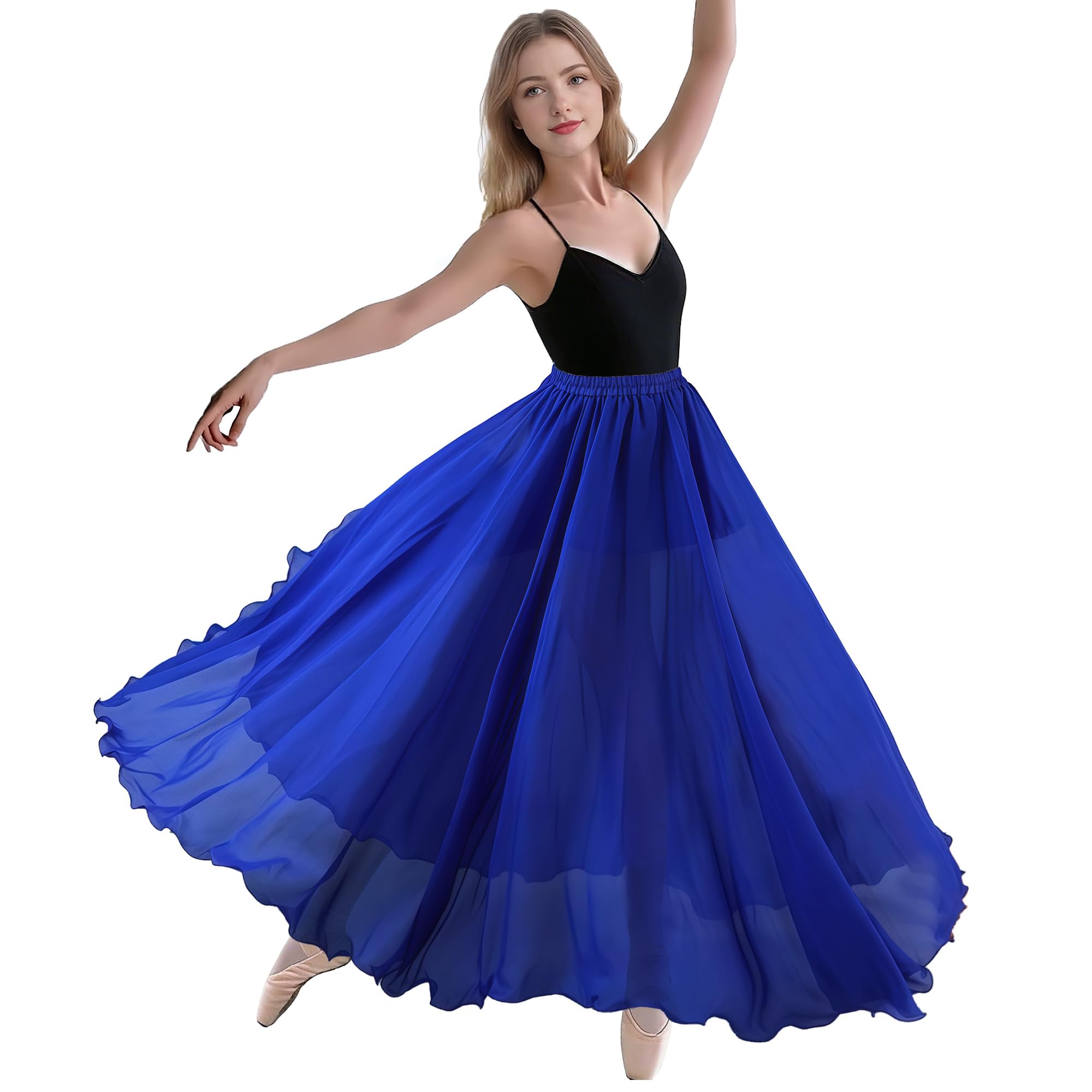 Gonna per danza del ventre, da donna, per danza del ventre, in chiffon, per feste