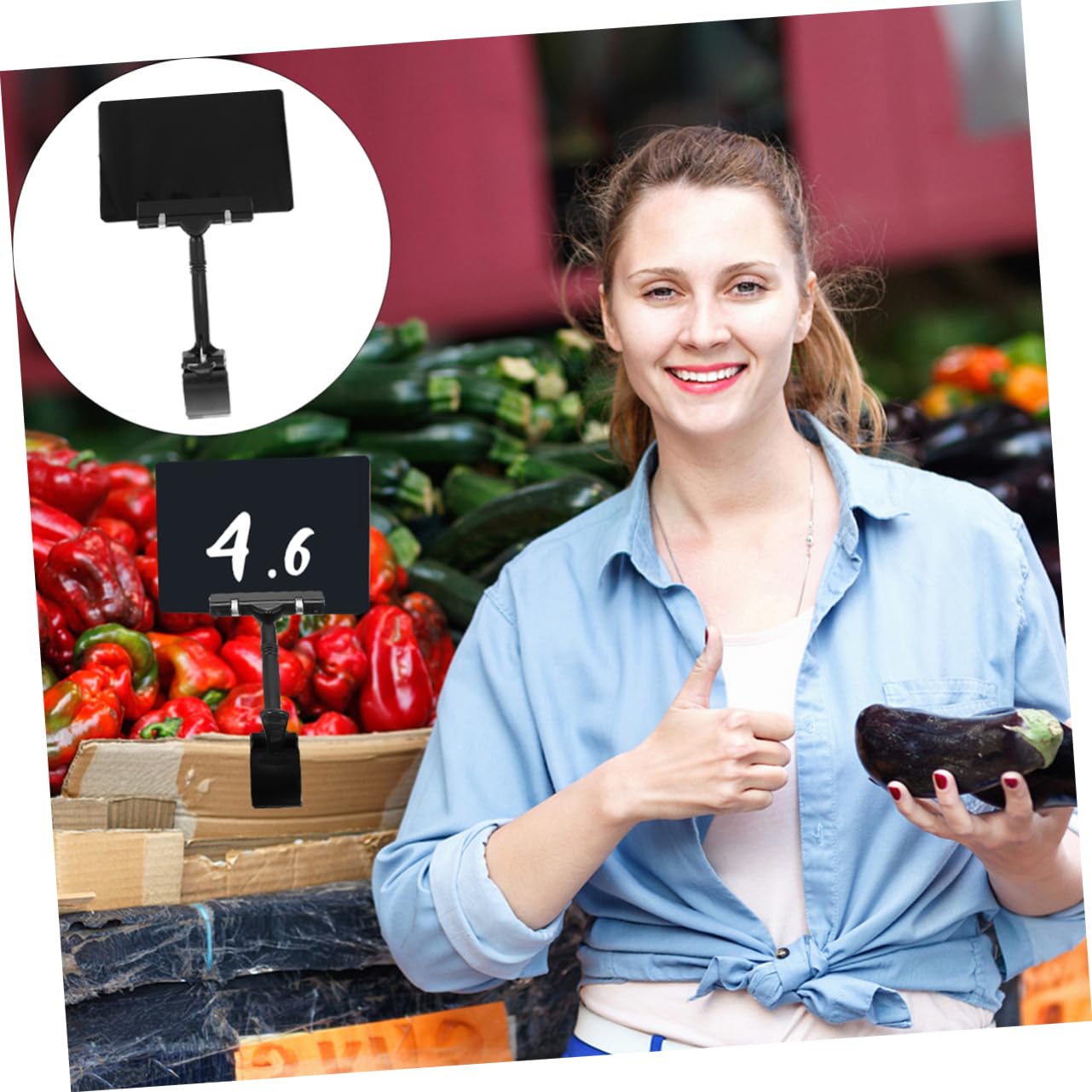 Preisschilder Halter Aus Pvc Löschbar Mit Doppelkopf-clips Für Werbeetiketten Flexibel Und Haltbar Für Obstläden Und Supermärkte