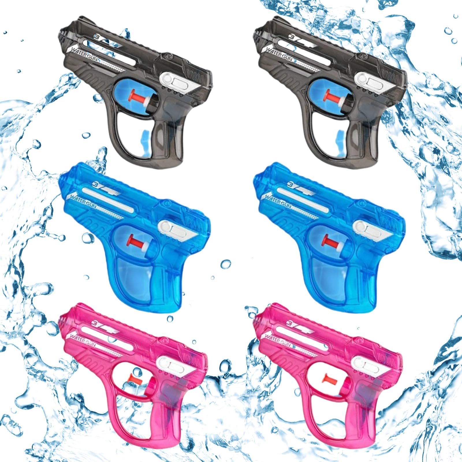 NATOSU 9 Piezas pequeñas Pistolas de Agua Pistola de Agua Mini Pistola de Agua Juguete de Verano jardín Piscina Juguete Regalo para los niños Fiestas de Verano al Aire Libre