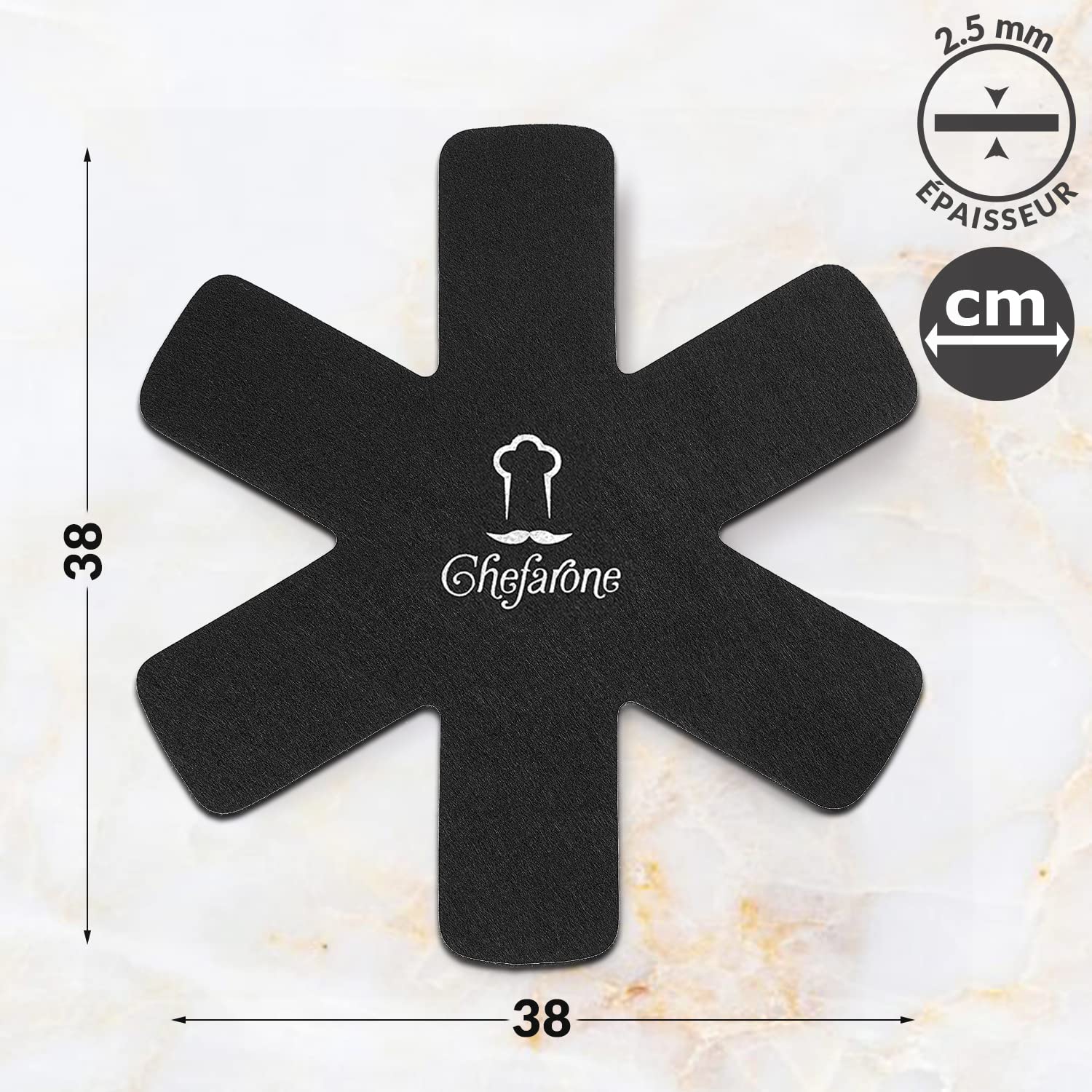 Protège poêles et séparateur de casseroles Cherafone – Lot de 5 – Parfaits pour éviter Les Rayures sur des poêles antiadhésives