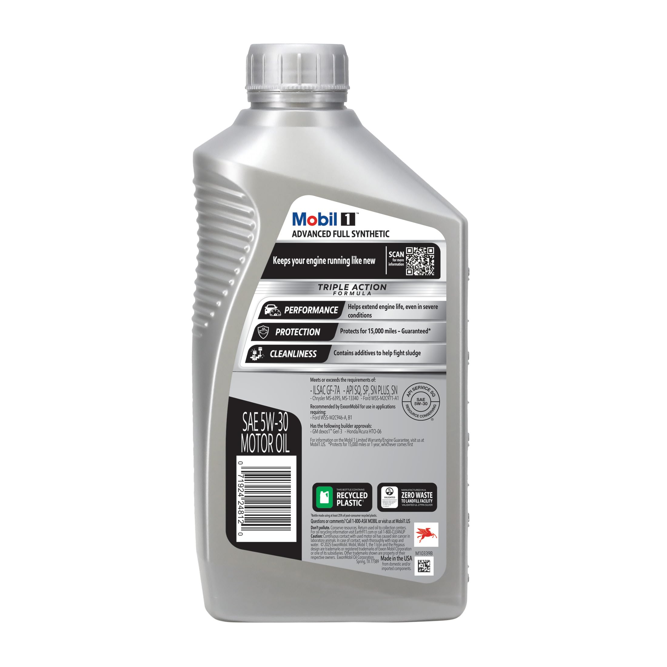 Amazon | Mobil 1 Advanced 完全合成モーターオイル 5W-30 0.9L6本
