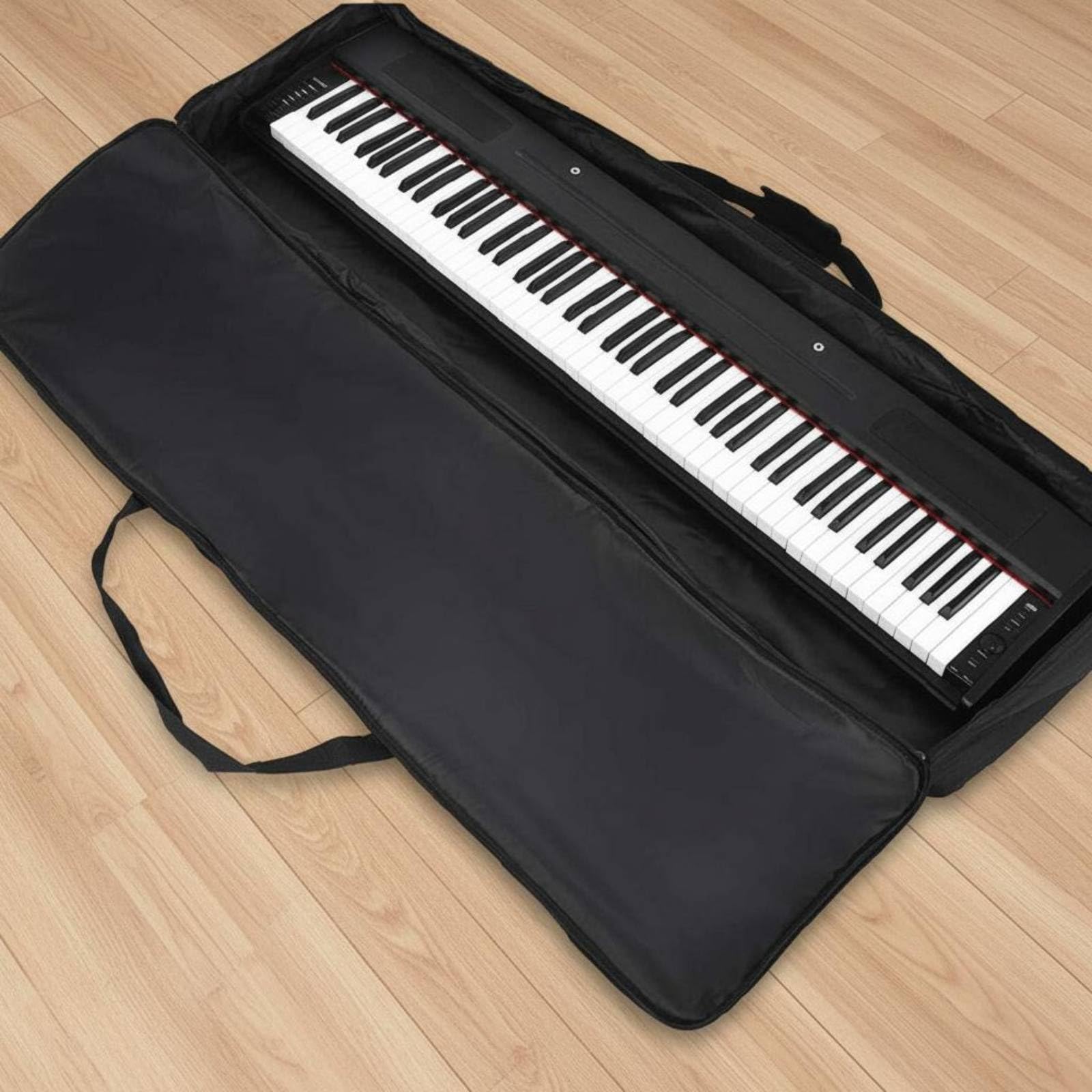 F Fityle Funda para Teclado Eléctrico de con Correa Ajustable y Asa Acolchado Espuma Material Oxford Adecuada para Uso Escolar Profesores Conciertos Viajes, Acolchado