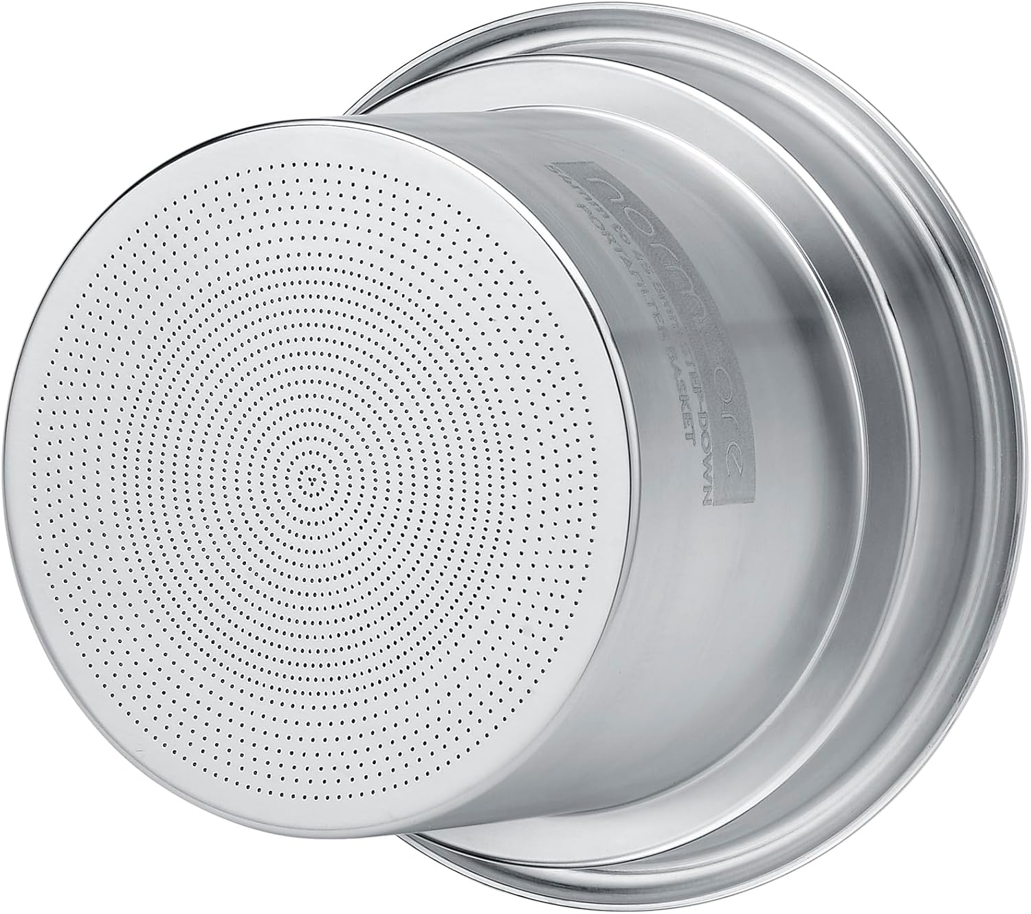 Normcore 54mm to 45.5mm Step-Down Portafilter Basket Kit, CNC-machined From a Solid Block of 304 Stainless Steel, 0.18mm Holes, Includes Dosing Funnel, 45.5mm Puck Screen, 200 Papers Filter