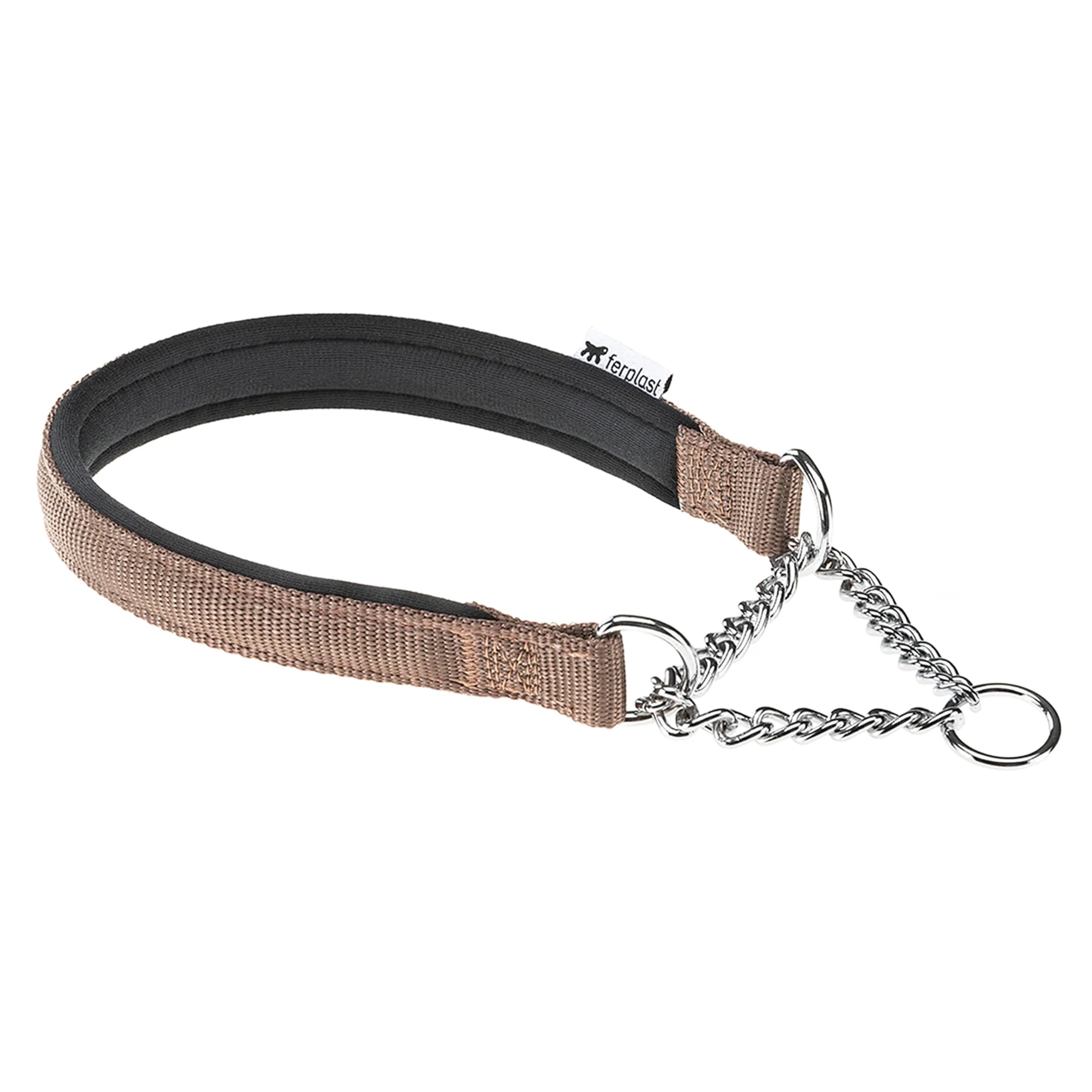 FERPLAST DAYTONA CSS half choke dog collar nylon soft padding colors