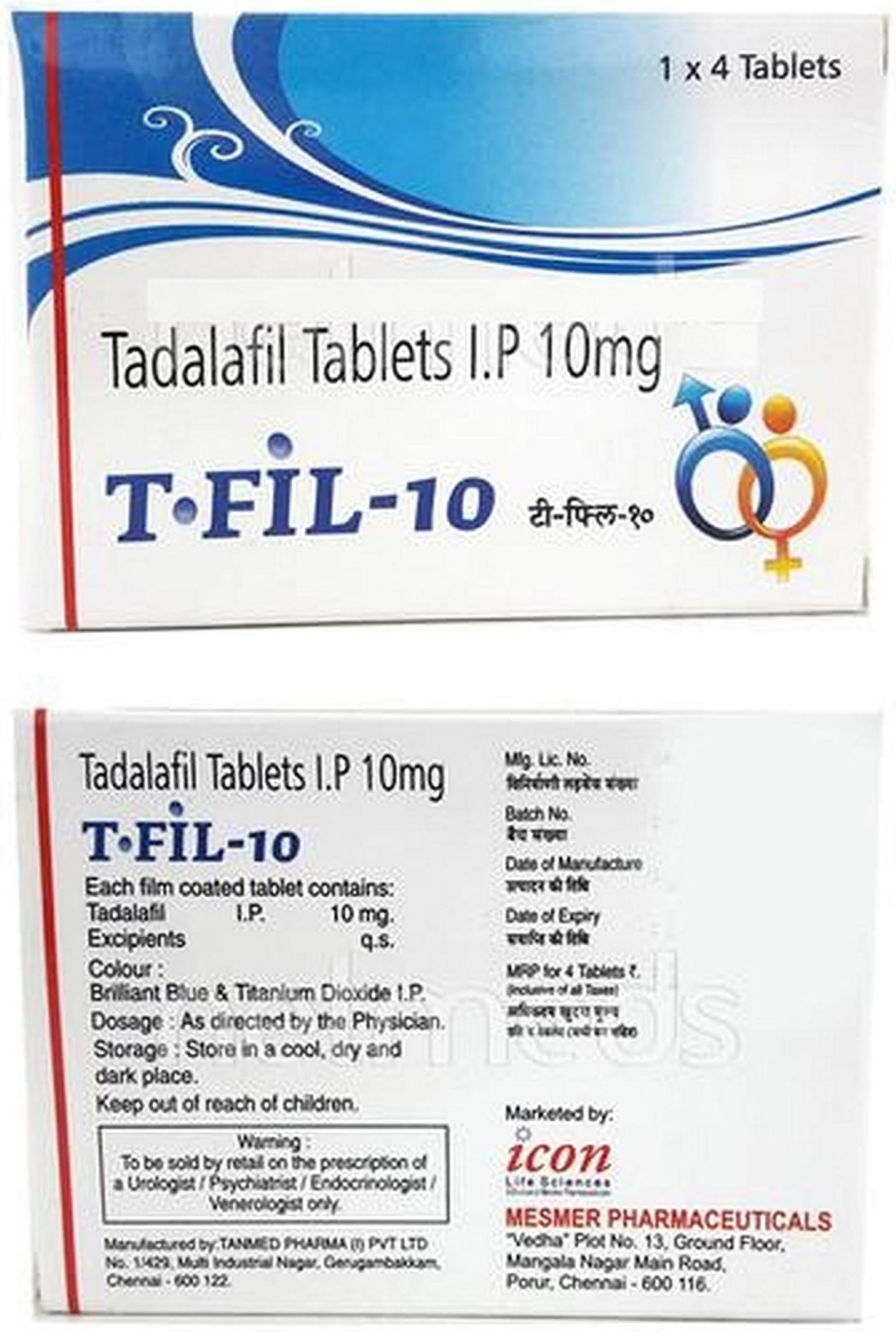 T Fil-10 - Strip of 4 Tablets