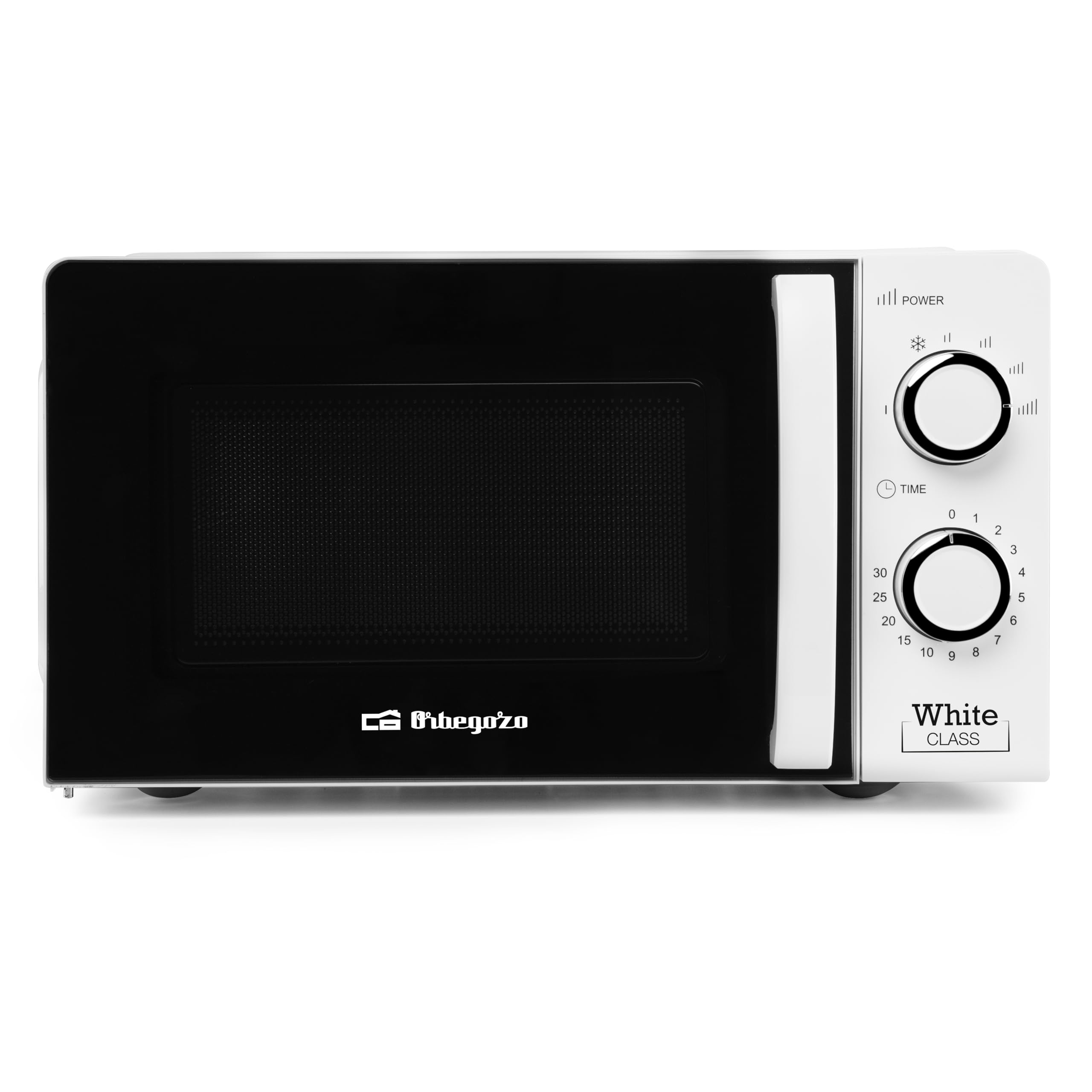 Orbegozo MI 2115 - Mikrowelle mit 20 Liter Kapazität, 6 Leistungsstufen, Timer bis zu 30 Minuten, 700 W, Weiß