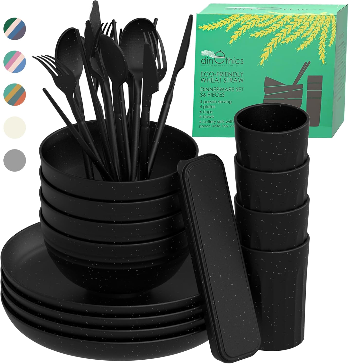 DINETHICS 36pc Juego de Vajilla Irrompible para El Salvador Ubuy