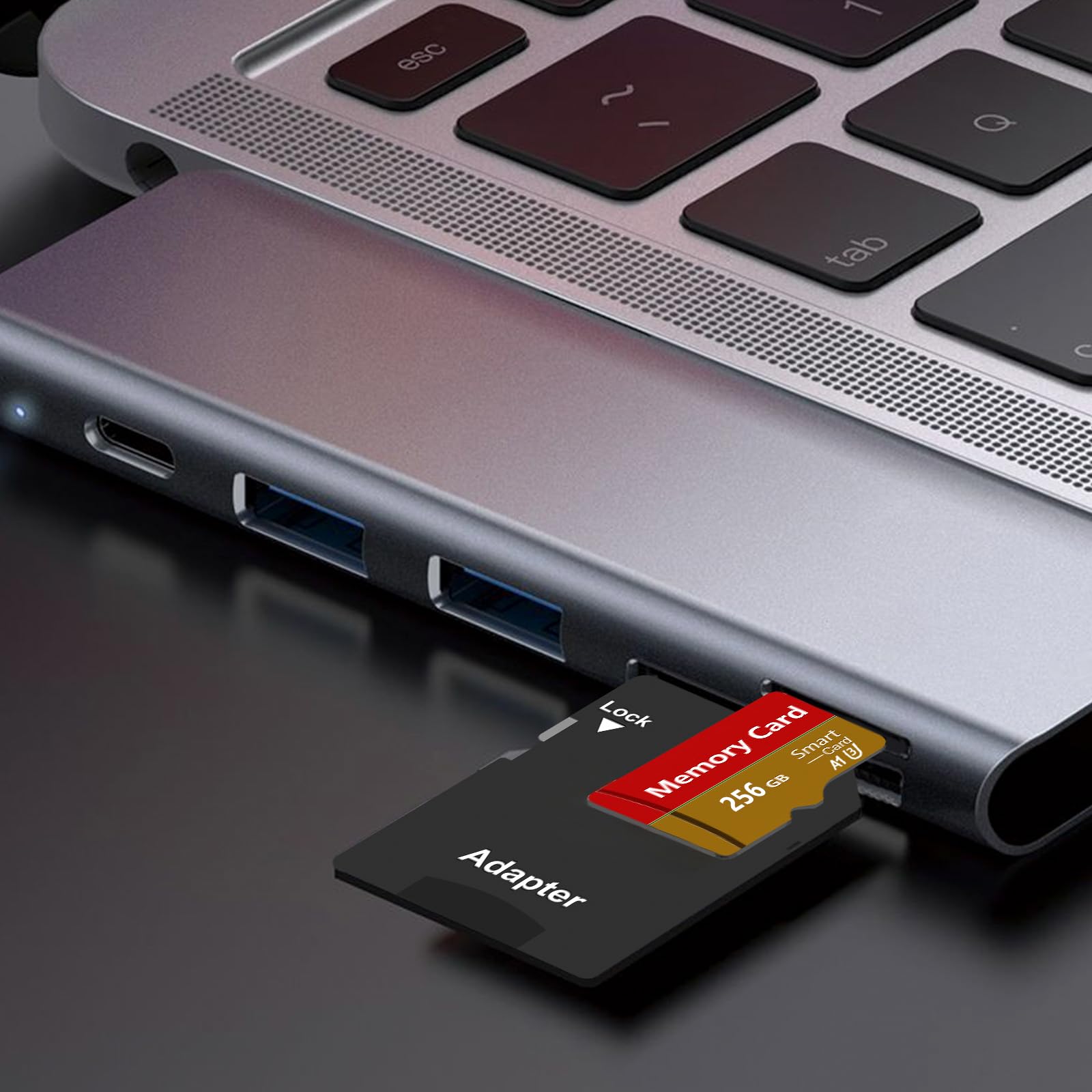 2 Pack Tarjeta De Memoria 256GB,Tarjeta De Memoria De Alta Velocidad con Adaptador SD, Tarjeta TF para Smartphone, Tablet y Camara — view 6