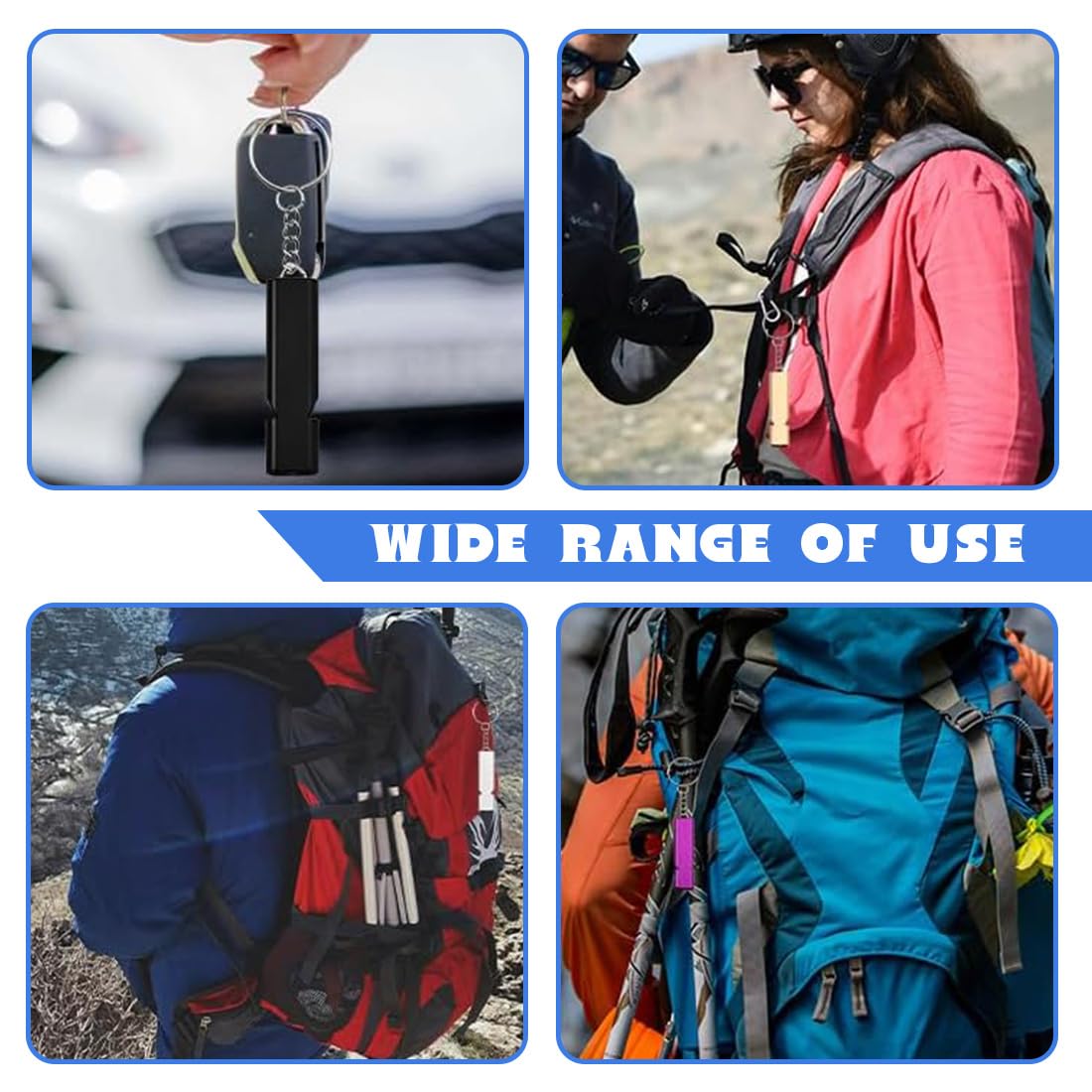 6 Pièces Sifflets d'urgence, Sifflet De Survie, voix d'urgence, Outdoor Emergency, pour L'école GymCamping en Plein Air, Chasse, l'escalade, chien