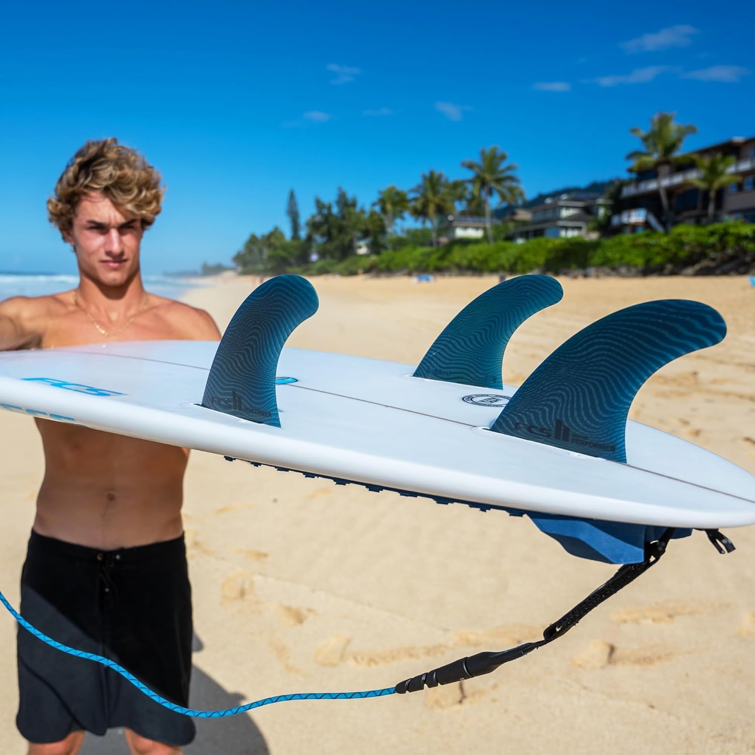 FCS Set d´Ailerons Surf Thruster Performer Neo Glass Medium II Pacific