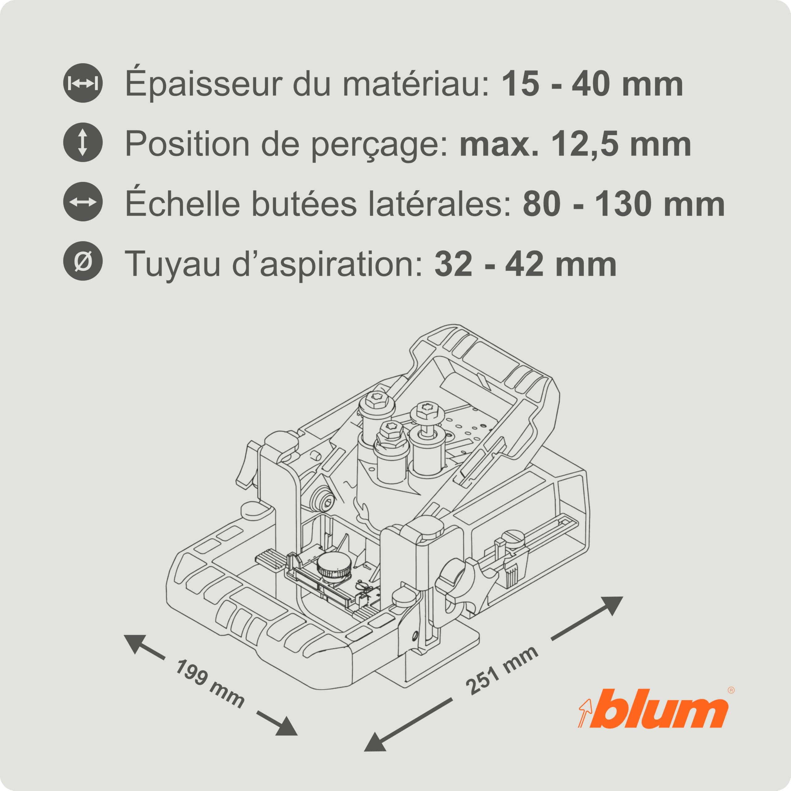 Blum ECODRILL - Traitez les charnières en un tour de main
