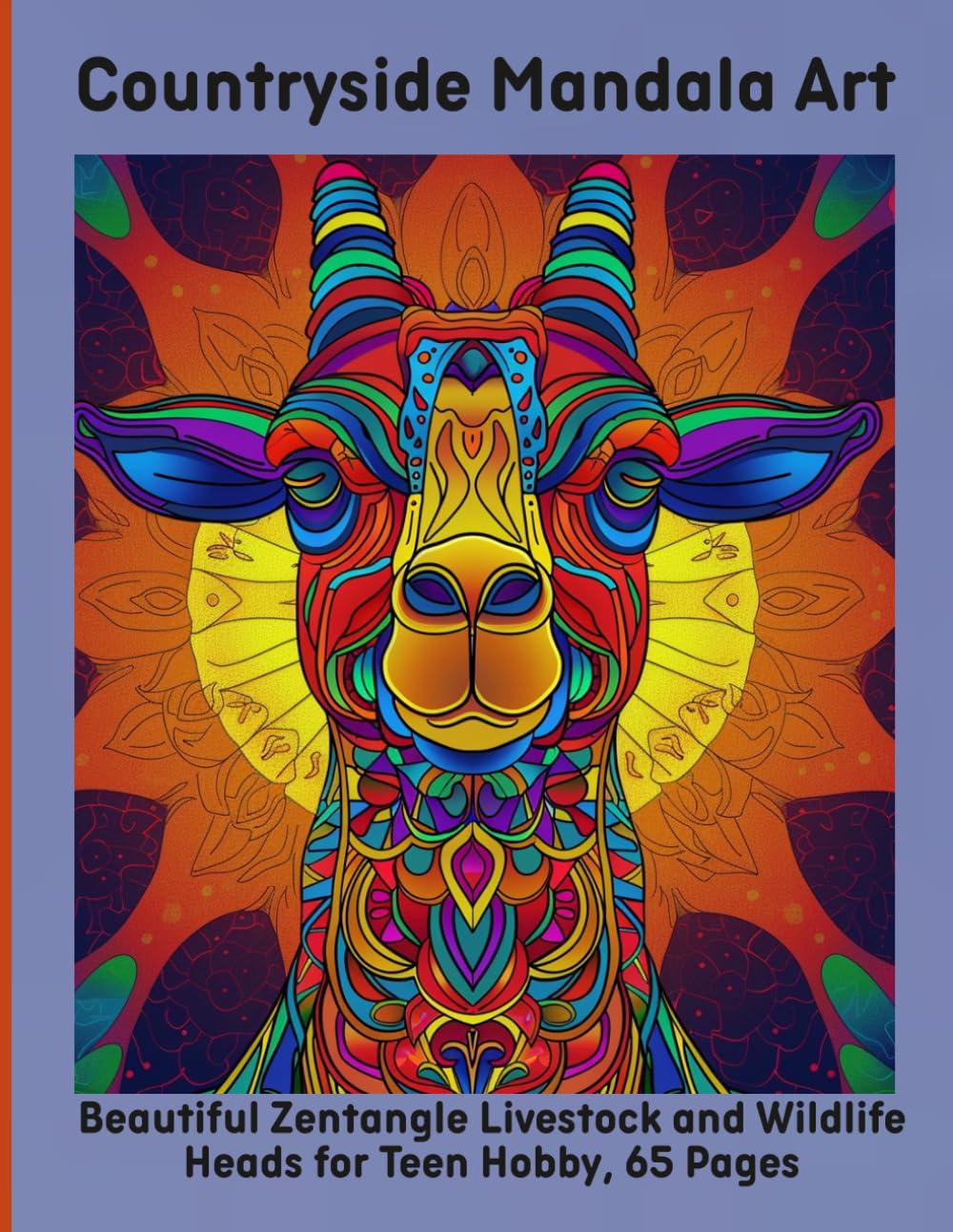Countryside Mandala Art: Beautiful Zentangle Livestock and Wildlife Heads for Teen Hobby, 65 Pages
