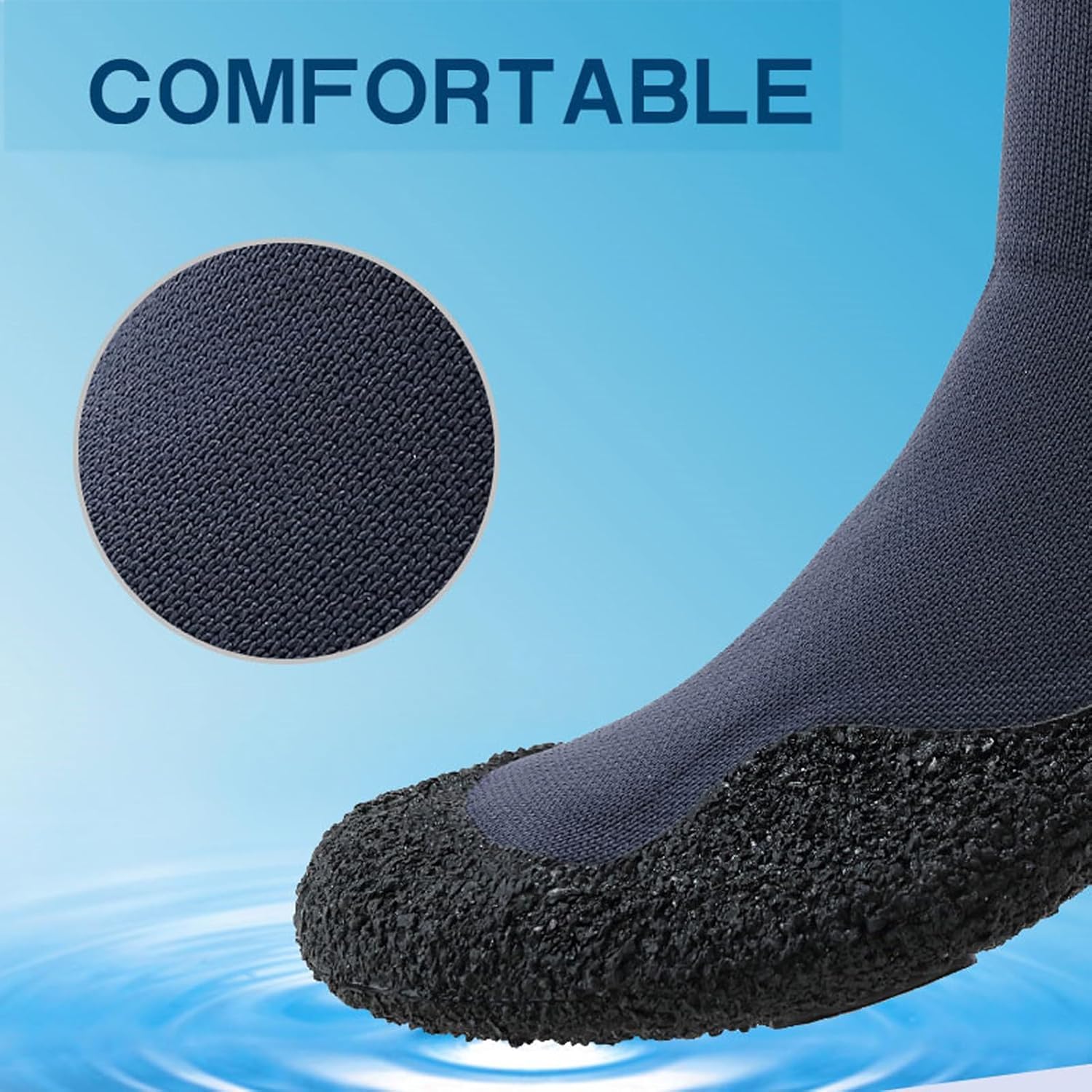 Wasserschuhe für Herren und Damen, minimalistische Barfuß-Sportsocken, rutschfeste Aqua-Schuhe, Skinners-Schwimm-Turnschuhe, Fitness-Schuhe, leicht, Ultra-tragbar, Schwarz, 39