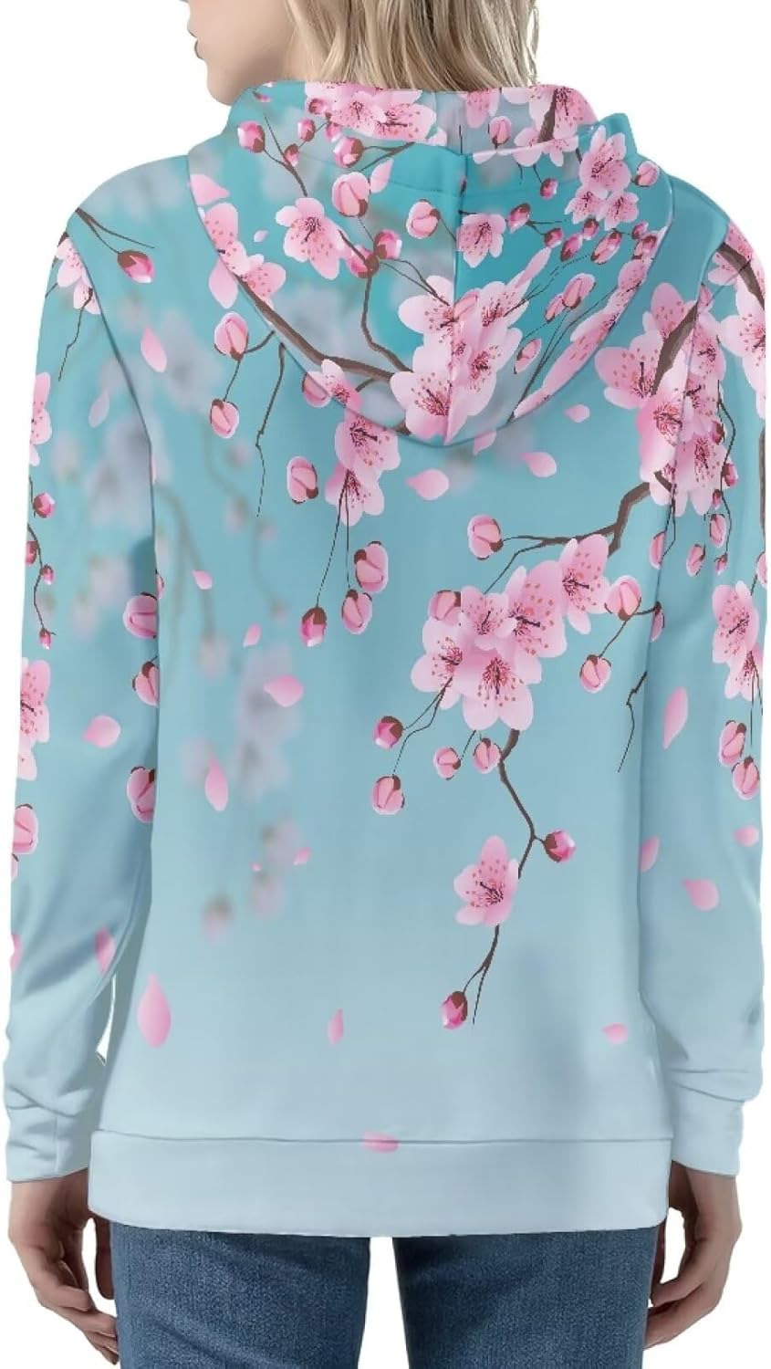 SEANATIVE Women's Sport Full Zip Hoodie Graphic Sweatshirt Pullover Drawstring Hoodies Casual Outfit