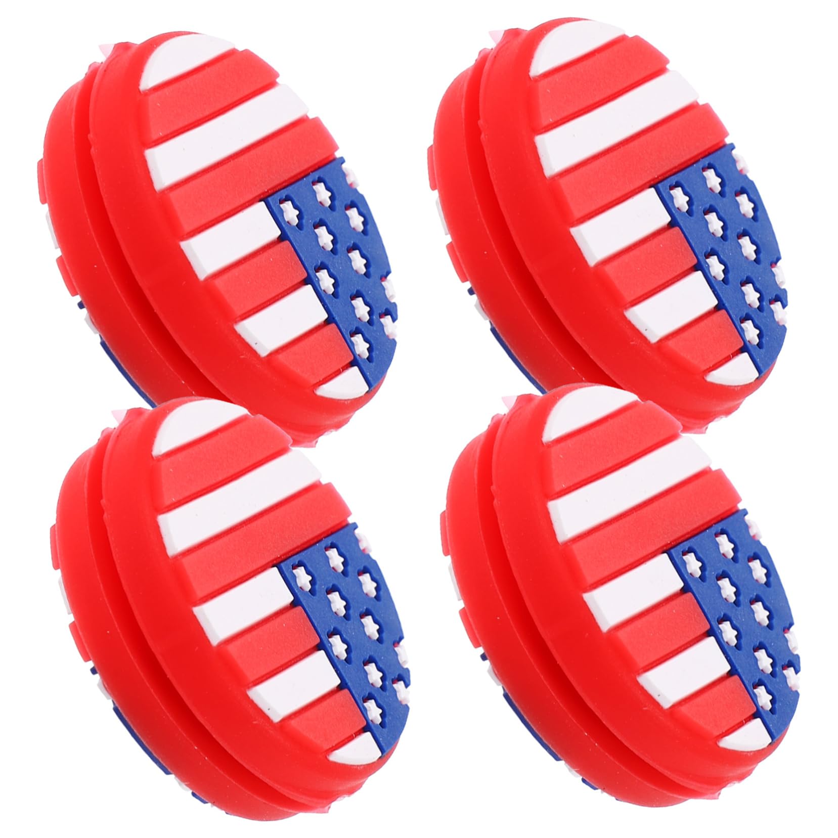 BESTonZON 4Pcs Tennis Racket Dampeners US Flag Pattern Silicone Absorbers Vibration Dampeners for Tennis Players Easy Installation Enhance Comfort and Control Every Shot
