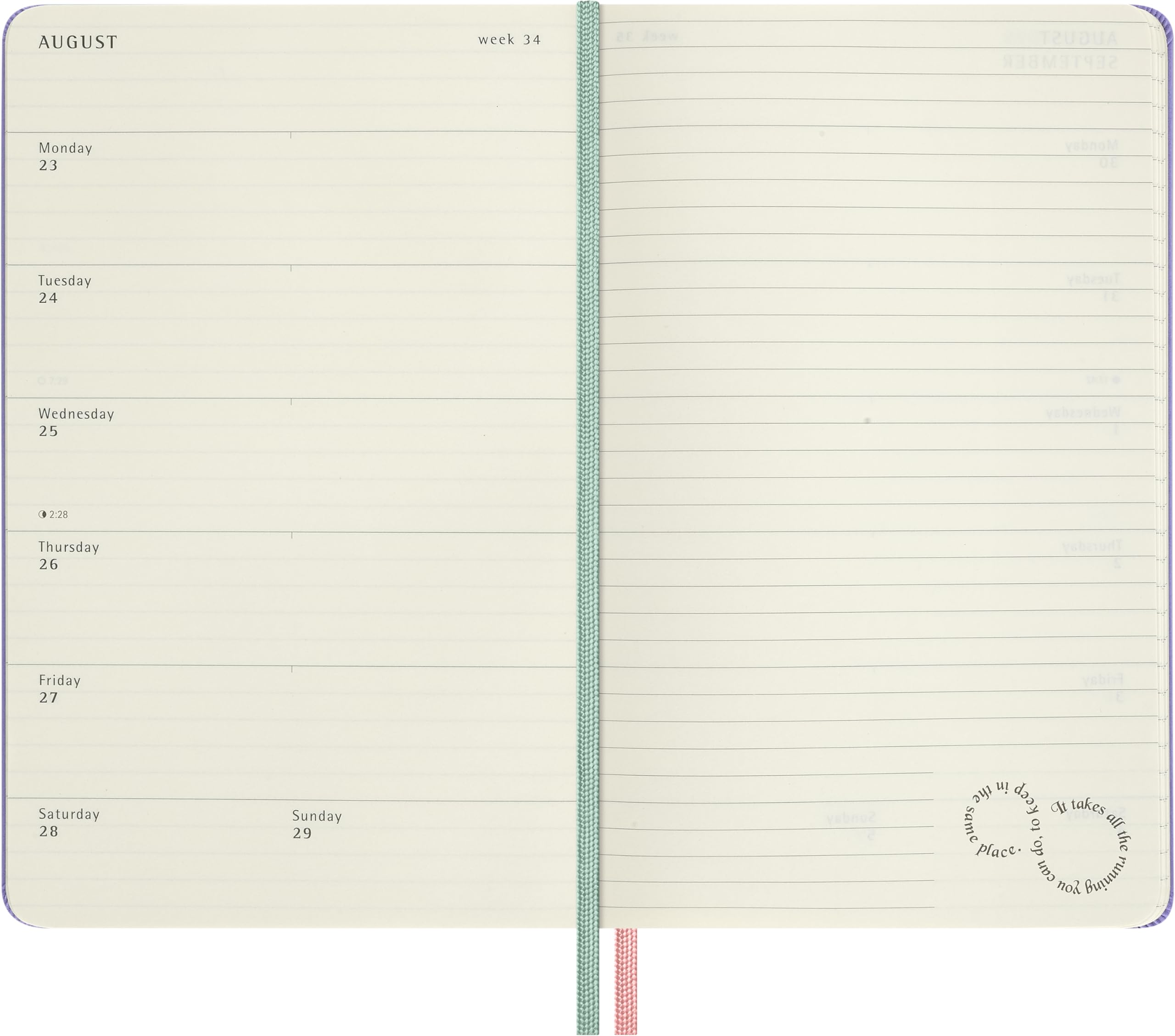 Moleskine Wochenkalender 18 Monate, 2026–2027 Alice im Wunderland, liniert, Hardcover mit Gummiband, Motiv Verrückter Hutmacher, Large 13 × 21 cm