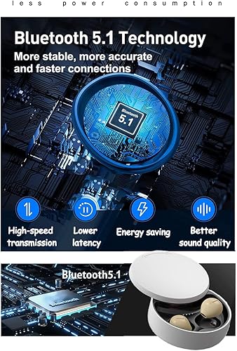 Miniatura 4 de Invisible Earbuds Small Mini Wireless Bluetooth Earpiece Phone Discreet Earbud for Music, Home, Work