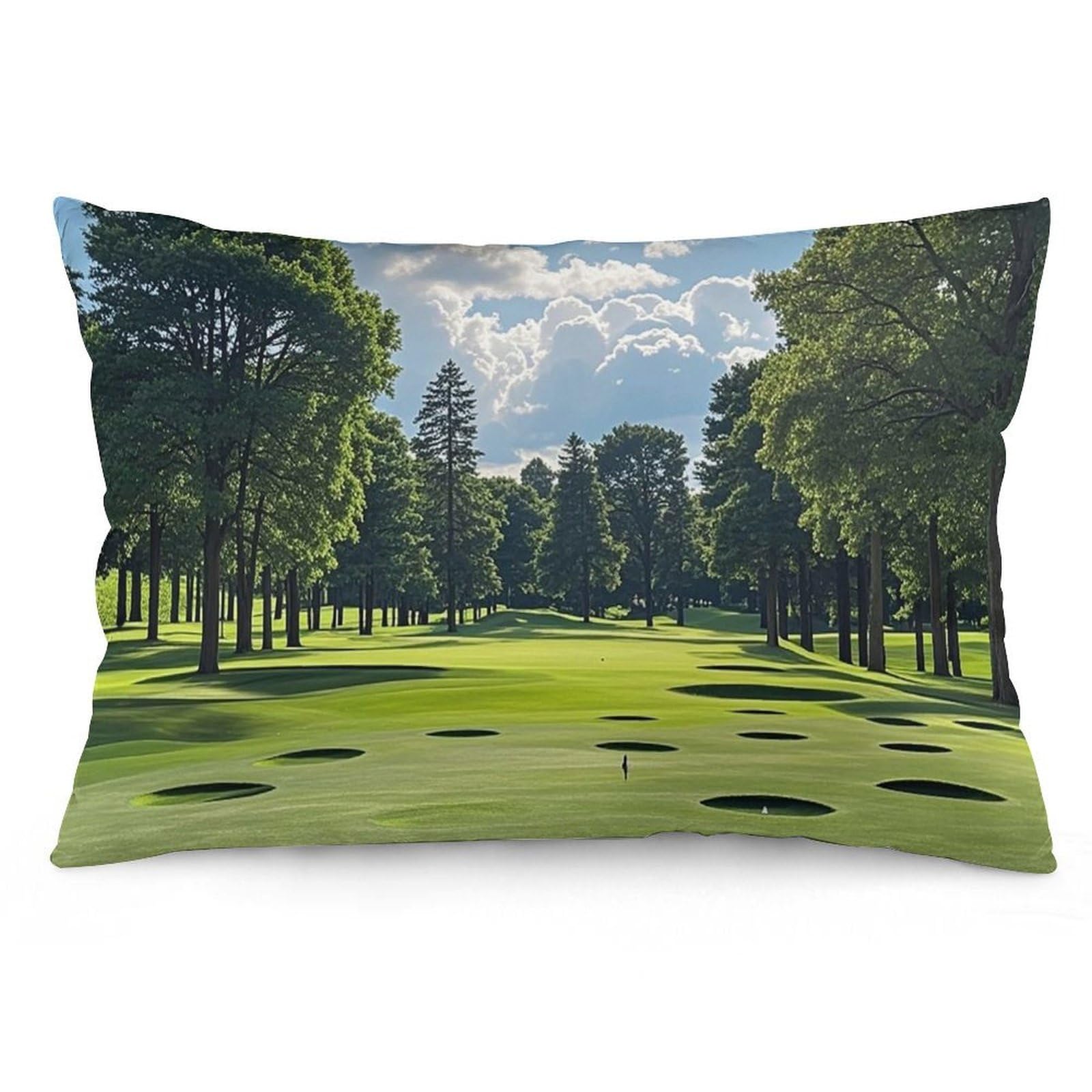 Velvet Pillowcases Standard Size 12 "x20, Ultra Soft Breathable Pillow Cases for Bed, Luxury Cozy Fuzzy Pillow Shams, Lumbar Pillow Cover, Golf Course Cushion Case Home Decor
