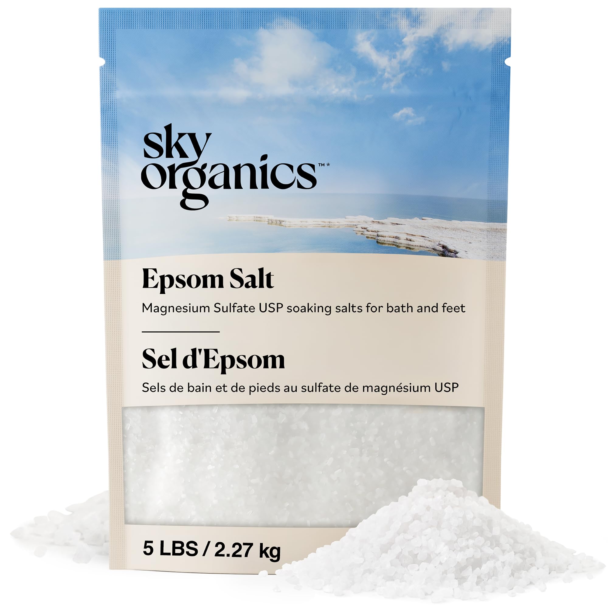 Sky Organics Sól gorzka dla ciała do namaczania, uspokajania i odświeżania, 15 g