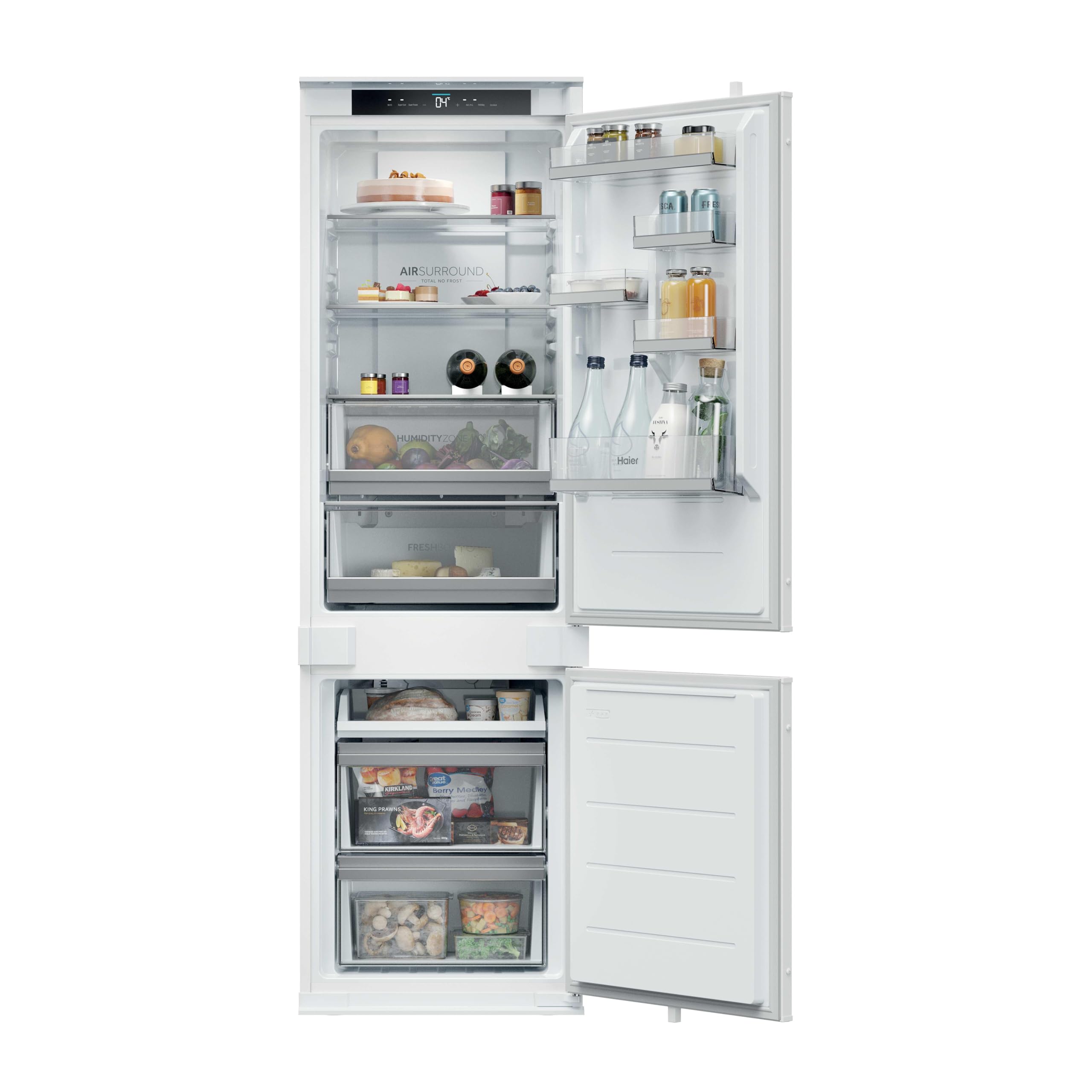 White Haier Id Titanium 2 Integrated Fridge Freezer - 251L (Hbqw5518dk)