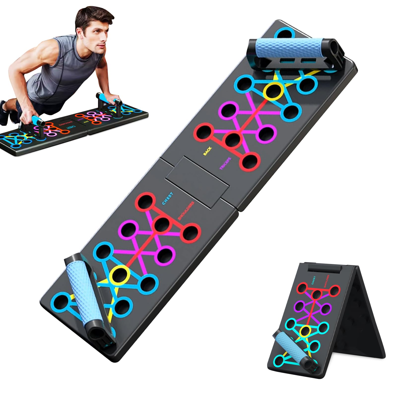 Garosa Planche à pousser pliable Planche d'entraînement portable pour