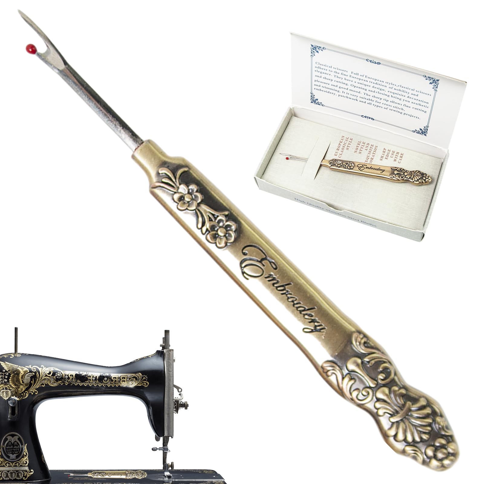 Vesone Découseur Découpeur: Outil Couture et Tricot en Bronze Durable