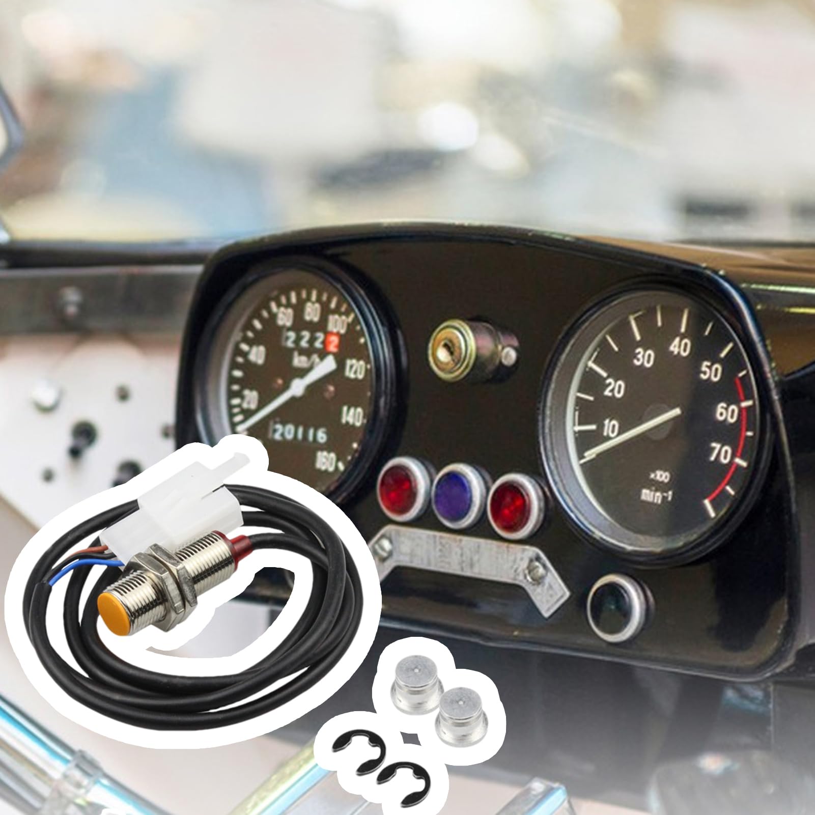Cable de sensor de velocidad para odómetro digital, cable de sensor de odómetro | Cable magnético de sensor de velocidad para motocicletas | Cable sensor modificado para motocicletas de gel