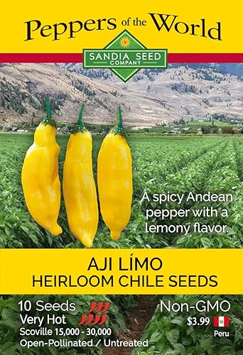 Semillas de pimienta Aji Limusina, Chile andino picante con sabor a limón, sin OMG