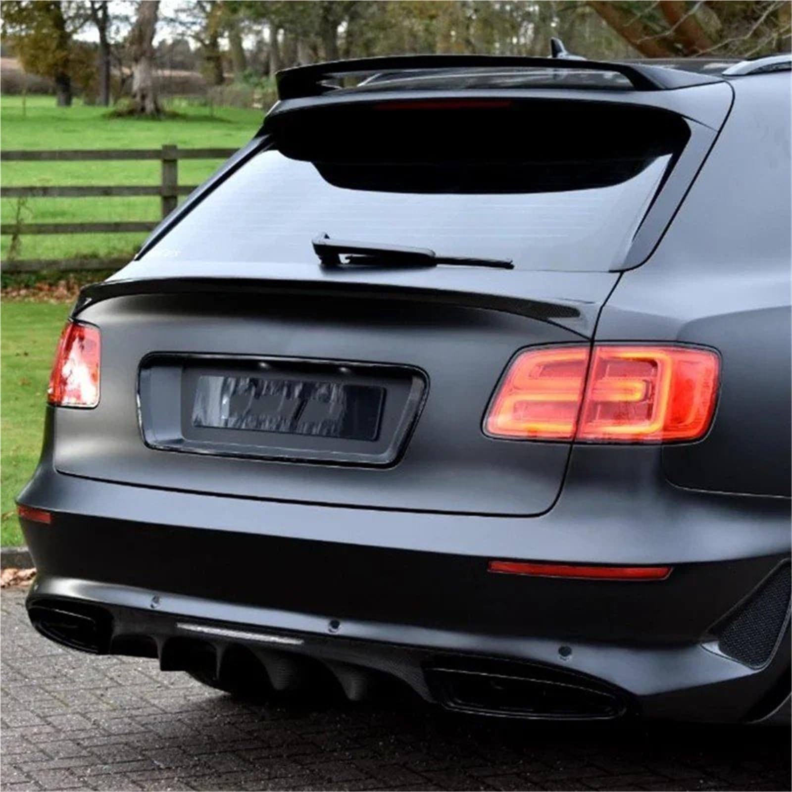 Dla Bentley Dla Bentayga 2016-2019 Lotka Tylny Spoiler Bagażnika Skrzydło Na Klapie Modyfikacja Samochodu Spojler Tylny Trunk Wing(Glossy Black)