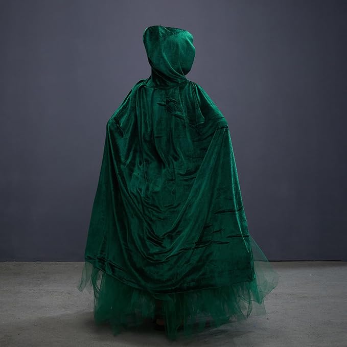 Vestido de disfrace Hocus Pocus para niñas, cosplay de película, bruja Sanderson, con capa y escoba, Halloween miniatura 3