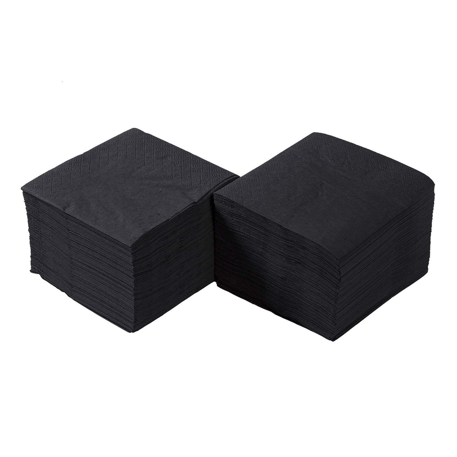 AmerCare Servilletas negras para bebidas, 24 x 24 cm, caja de 1000 unidades