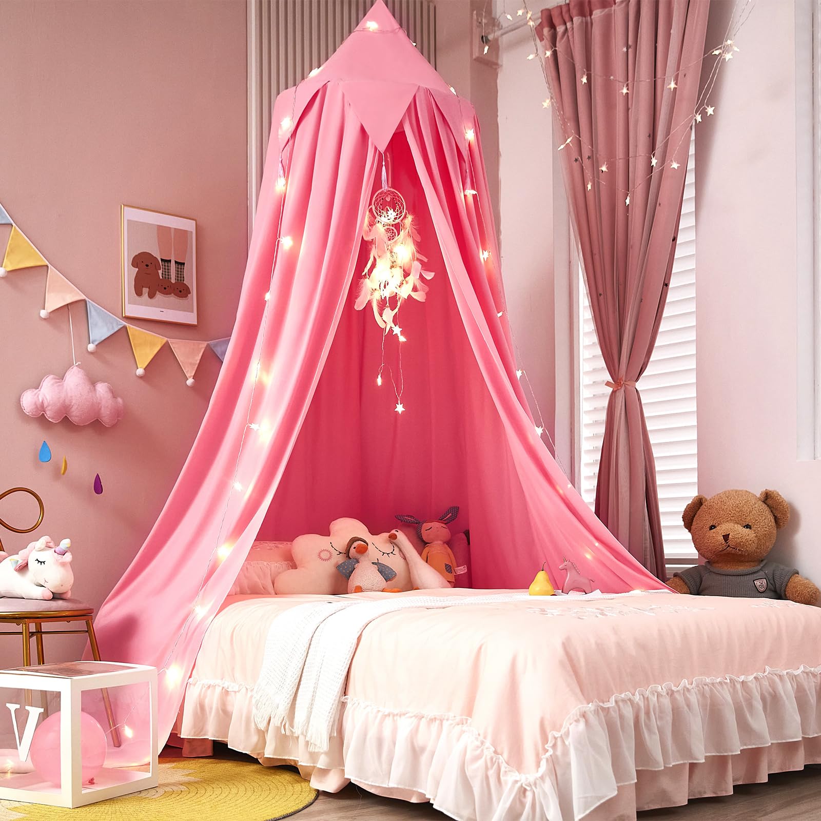 ZIQINPSQ Bed Canopy,Mosquito Protection,Mosquito Net Double Bed and Single Bed,Insect Repellent Foldable Portable for Girls Home Garden