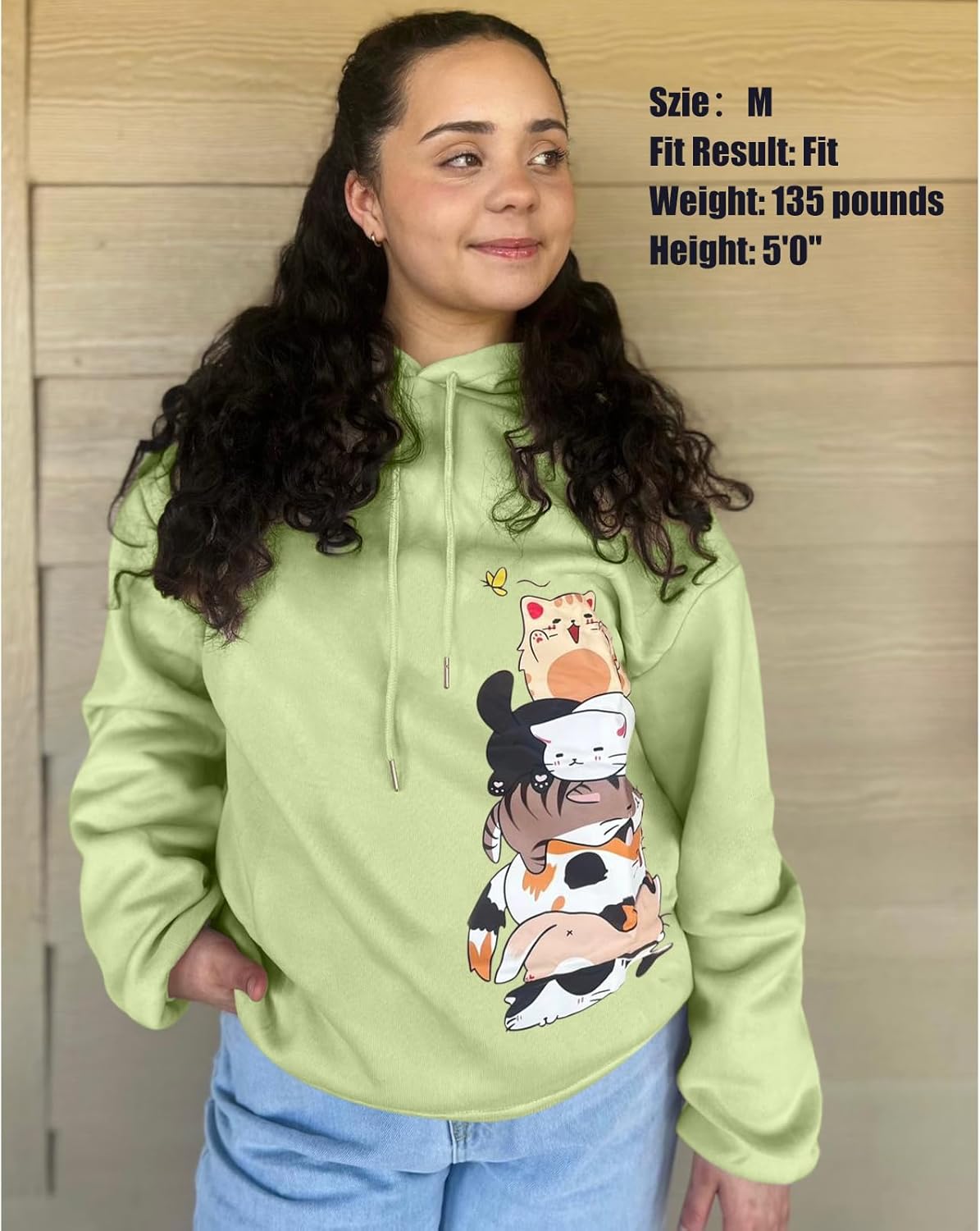 Tuislay Cute Cat Graphic Hoodies for Teen Girls Kawaii Cartoon Printed Hoodie Women Anime Print Hooded Sweatshirt Pullover - Image 4