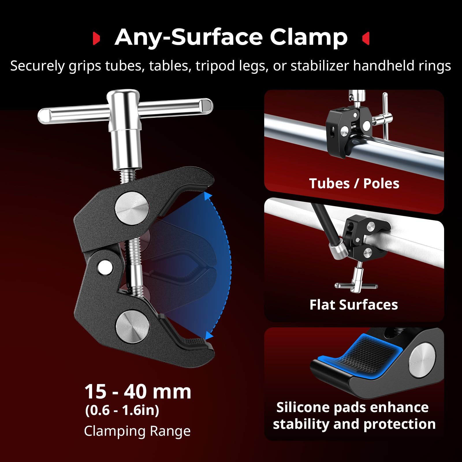 SMALLRIG Morsetto Magic Arm, supporto per telefono per Magsafe e anello adattatore magnetico, Magic Arm integrato da 11 pollici per iPhone, Android, per action cam/monitor LCD/luci LED - 5604