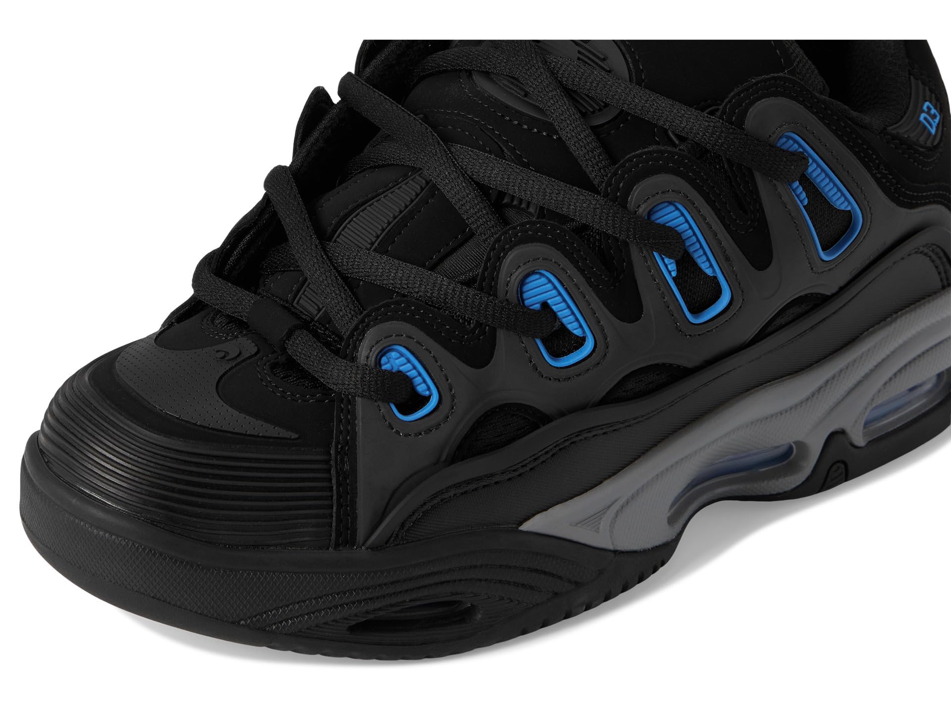 Osiris Men's D3 2001 Skate Shoe, Black/Grey/Blue, 8.5