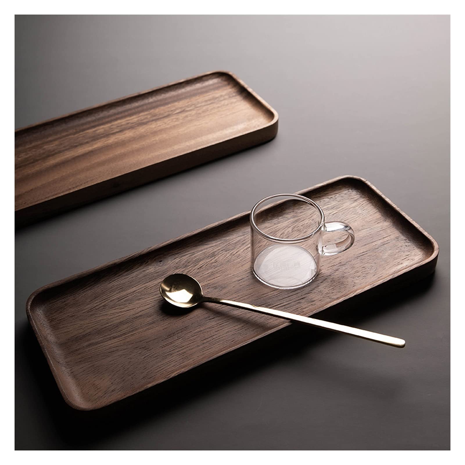 Bandeja Bandeja de Servir y Plato, Bandeja de Bocadillo pequeño de Madera Rectangular, Bandeja de Desayuno, decoración de Granja con Estilo. Bandejas para Servir Comida