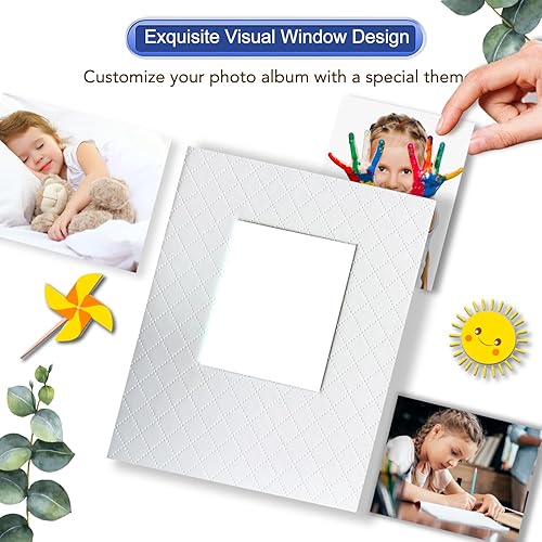 Vista 42 de Álbum de fotos puede contener fotos de 3 x 5, 4 x 6, 5 x 7, 6 x 8 y 8 x 10 pulgadas, álbumes de recortes magnéticos autoadhesivos (negro, grande)