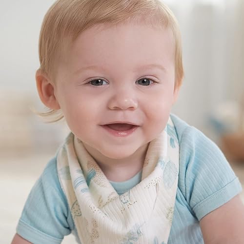 Miniatura 5 de JUST BORN Baberos tipo bandana unisex para bebé, paquete de 3