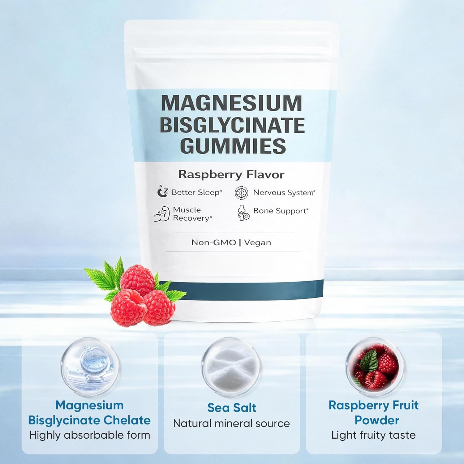 Gomitas de bisglicinato de magnesio - Salud Cotidiana