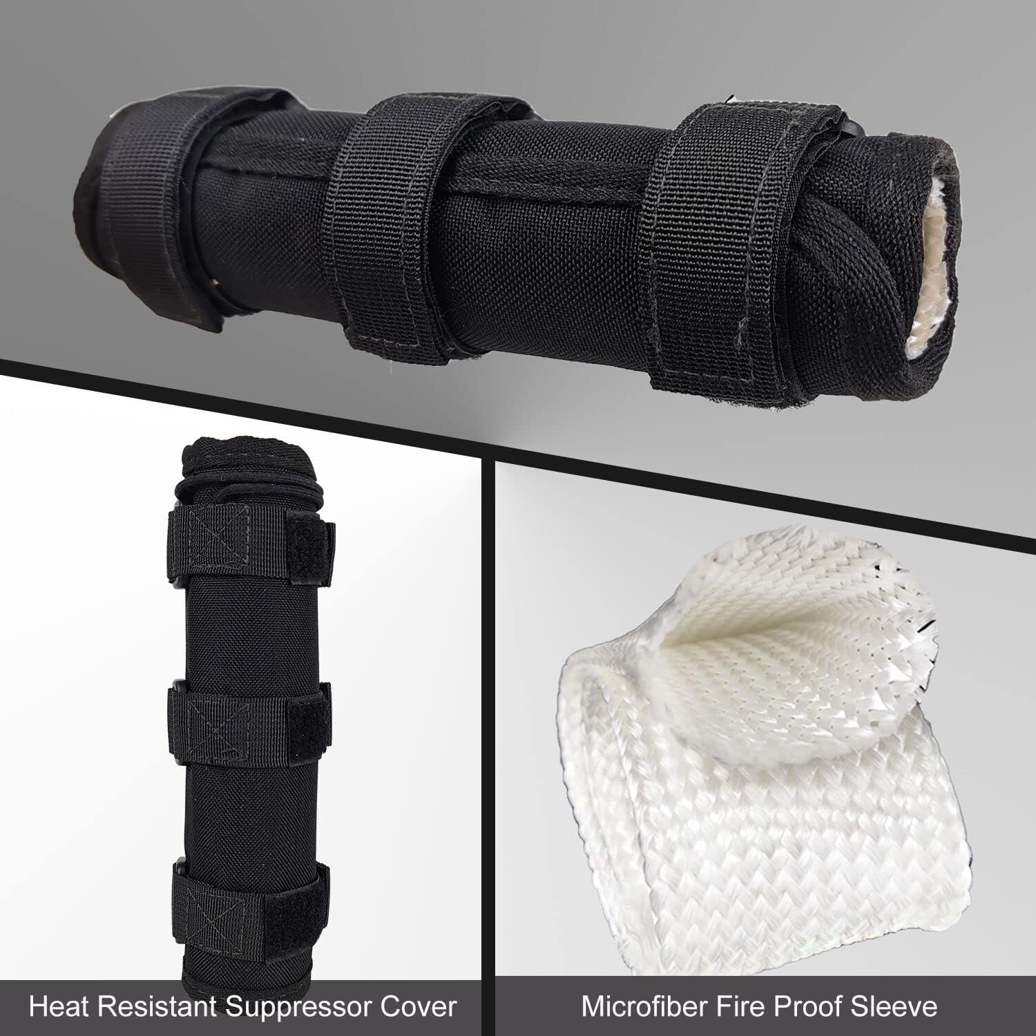 8 Inch Heat-Resistant Suppressor Cover with Fire Proof Sleeve Suppressor Wrap High Temp