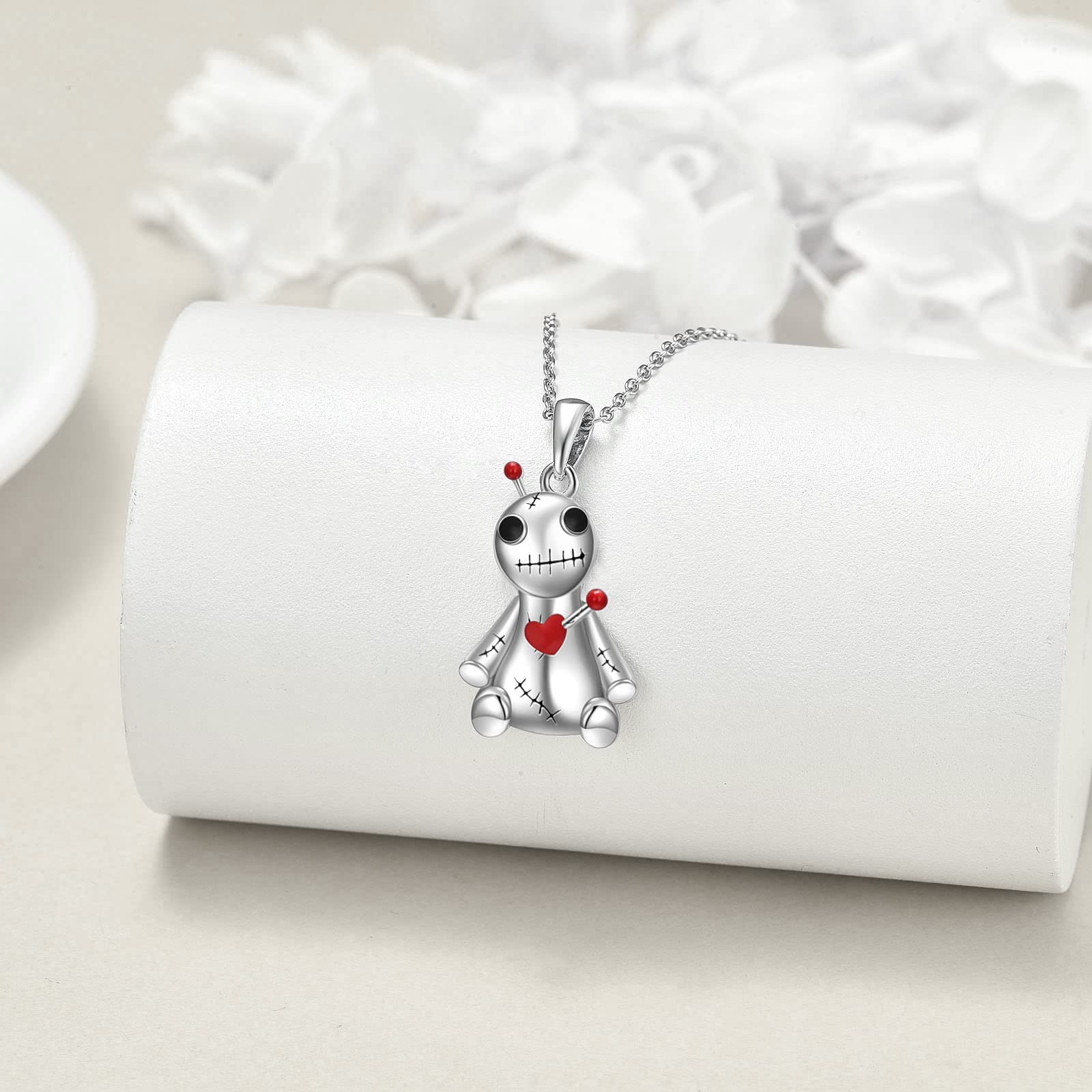 YFN Collar Vudú Plata de Ley Colgante Ingenio Gótico Joyas Voodoo Regalo para Mujer