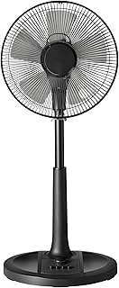 コイズミ 扇風機 ACモーター 押しボタン式スイッチ 風量3段階 首振り オフタイマー付き ブラック KLF-303B/K