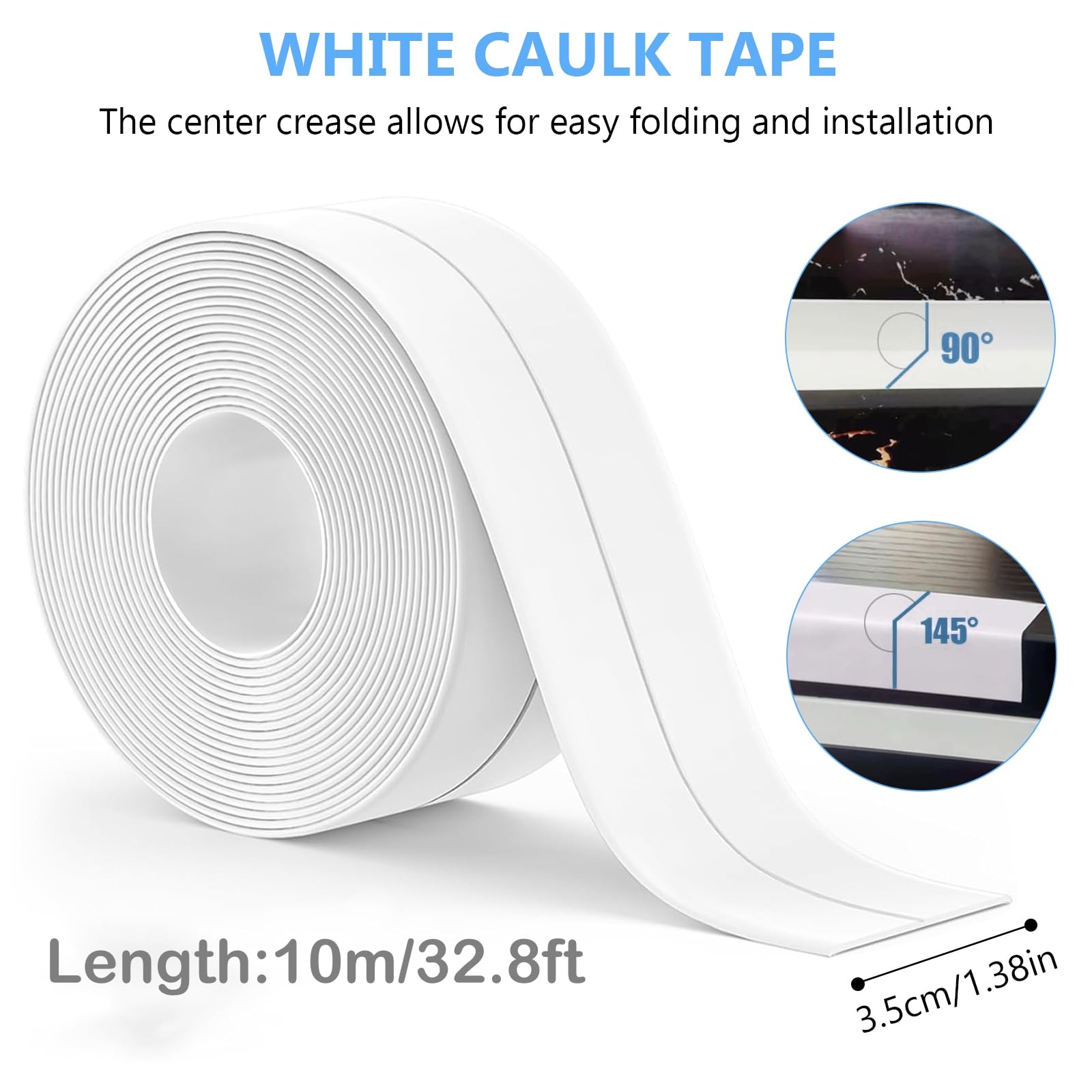 Zachte plint Zelfklevend Wit 2x2cm 6M Plint Zelfklevende PVC Flexibel Plinten Zelfklevend Flexibele kniklijst voor keuken Badkamer