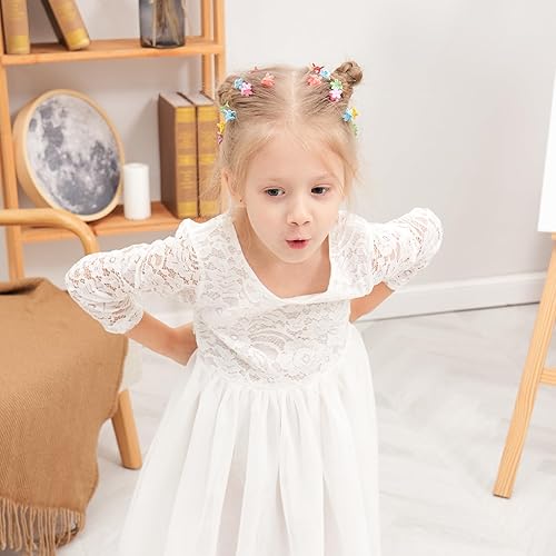 Miniatura 6 de 128 pinzas para el cabello para niñas y bebés, accesorios para el cabello con flores, accesorios para el cabello para la escuela, niñas, niños y