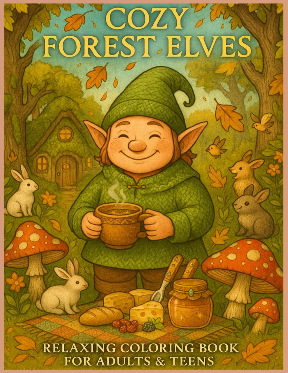 Forest Elves: A Cozy Coloring Retreat — 45+ Pages
