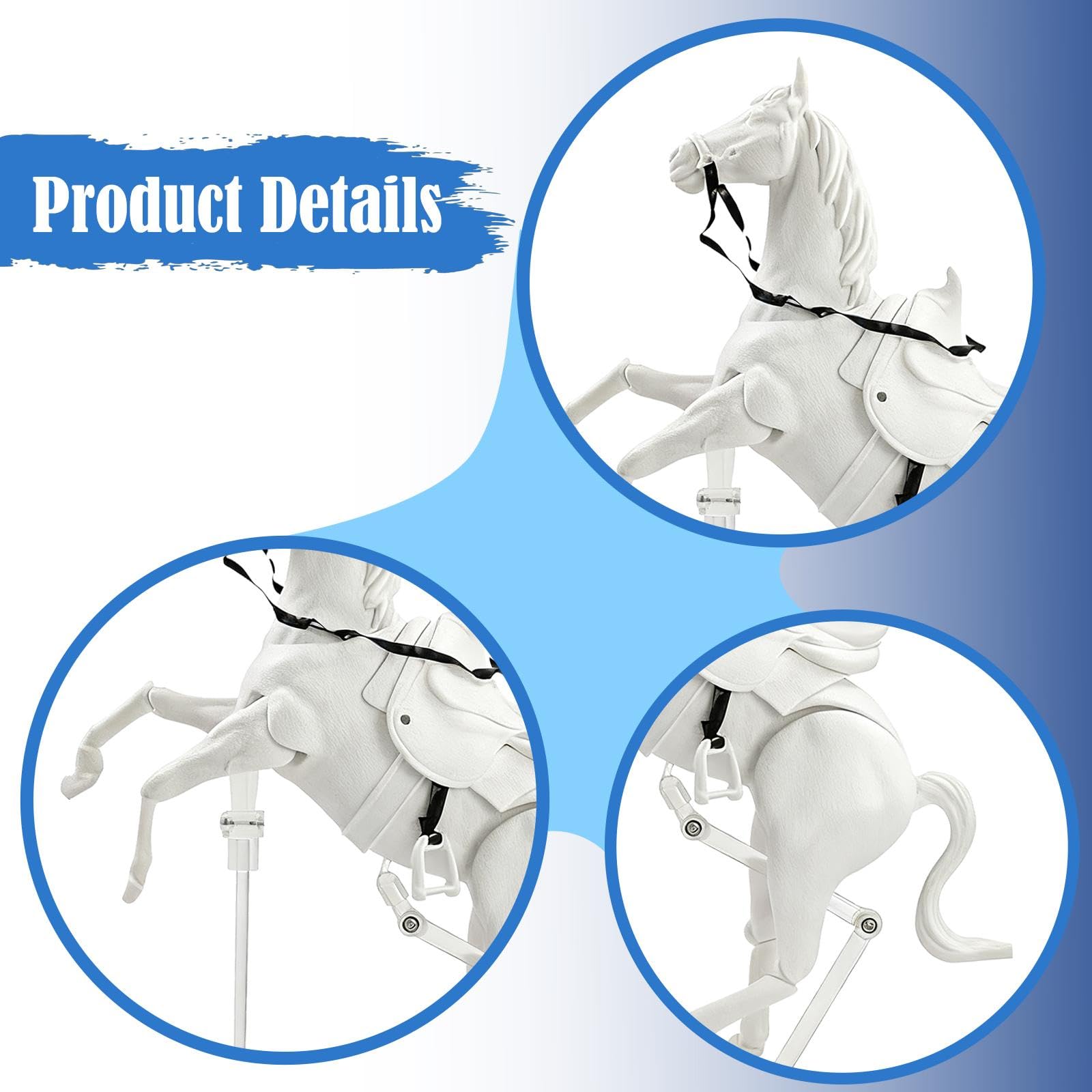 Action Figure di Cavallo con Articolazioni Mobili, Modello di Simulazione Ornamentale