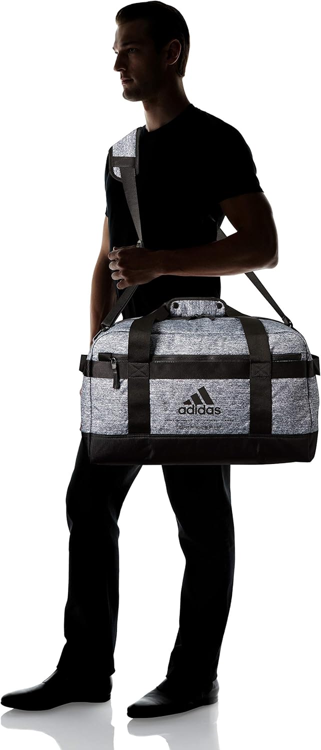  | adidas Amplifier Duffel Bag, Jersey Onix Grey/Black, One Size | Sports Duffels
