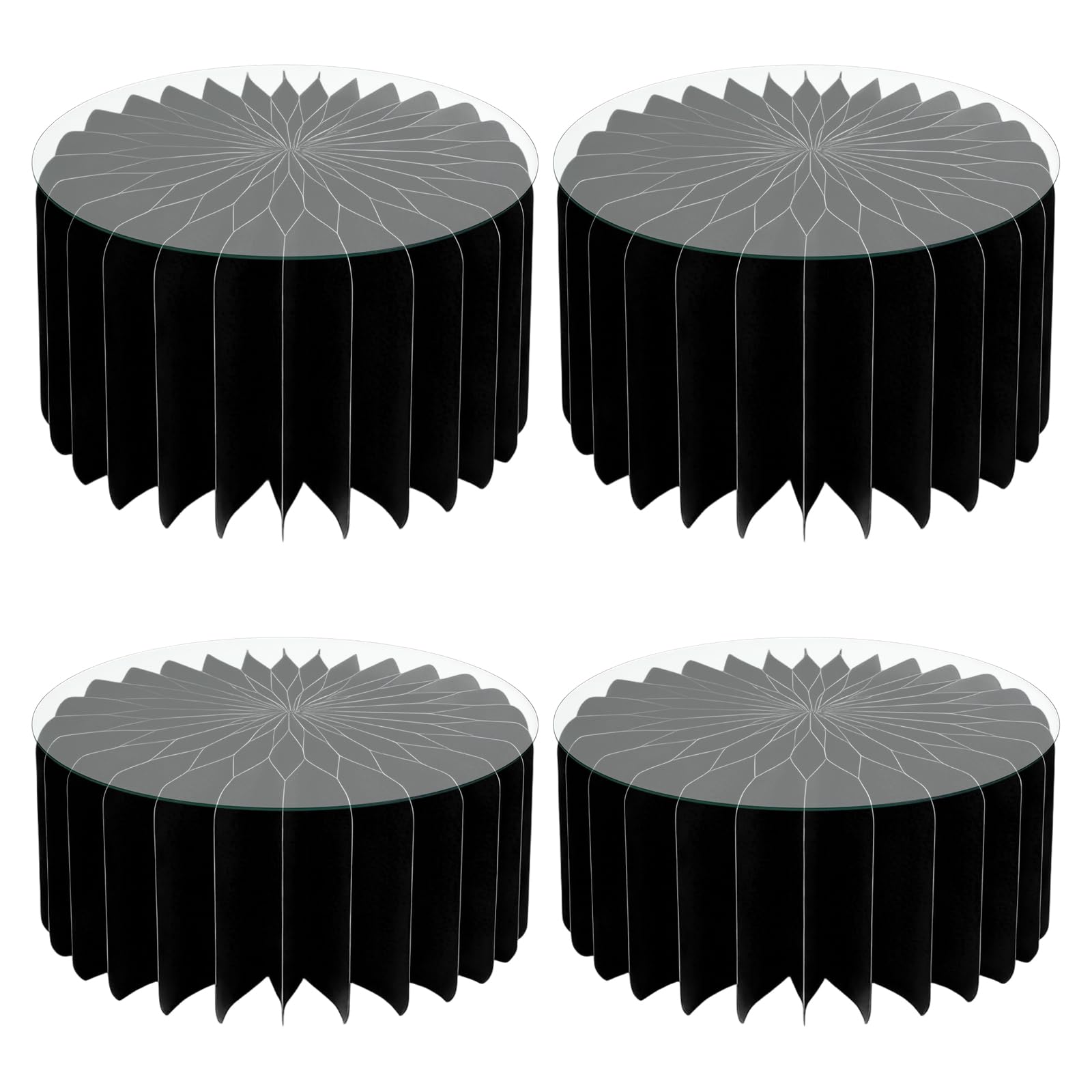 LUCKGONI Pack of 4 Foldable Paper Dessert Stands with Multiple Tiers Design for User Friendly Cake Display and Event Use