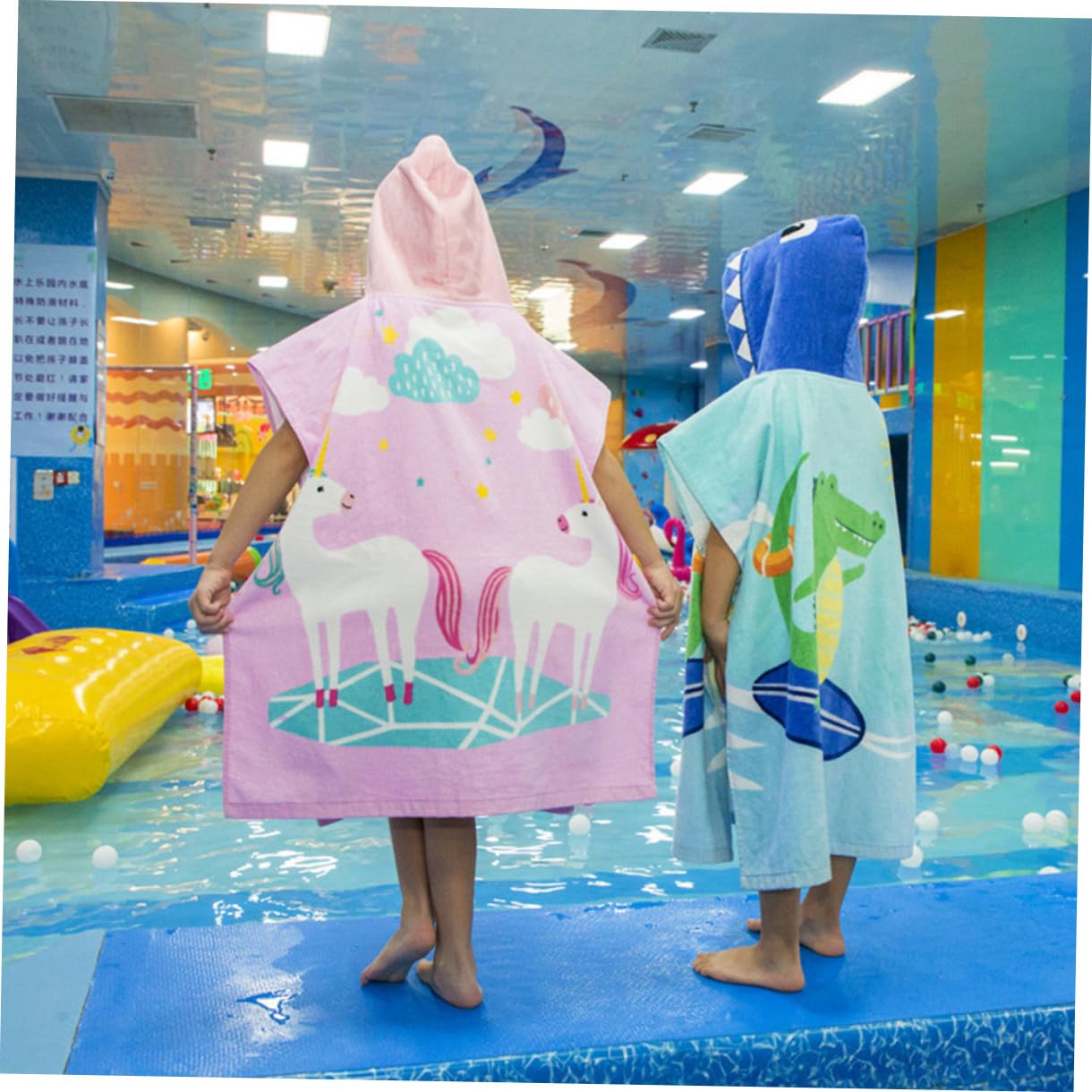 SHOWERORO Toalla de Baño Capucha para Niños, Secado Rápido, Algodón Suave