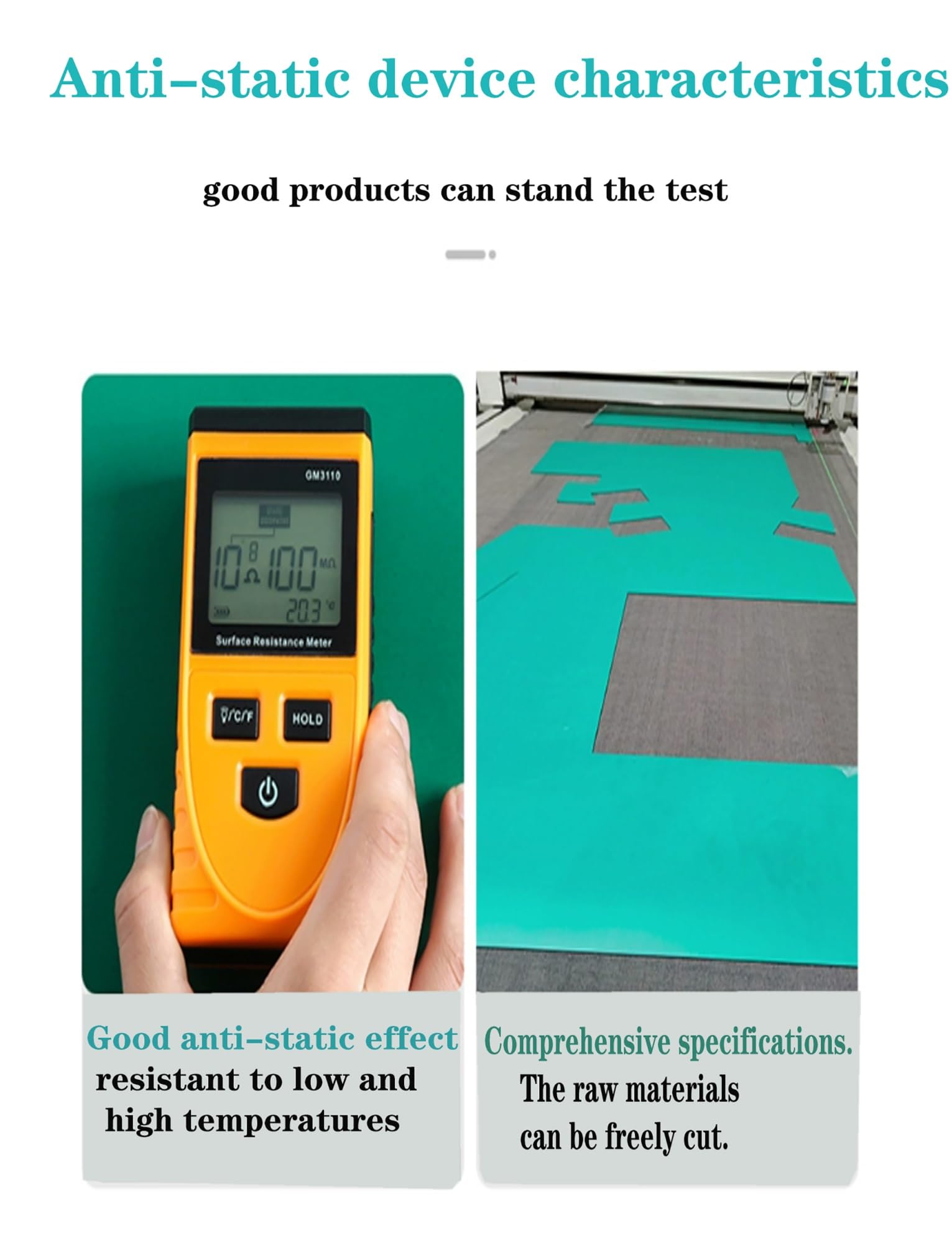 Tapis de sol dissipateur d'électricité statique - Revêtement de table en caoutchouc antidérapant et imperméable for laboratoires et appareils électroniques(40 x 200cm/15.7 x 78.7in)